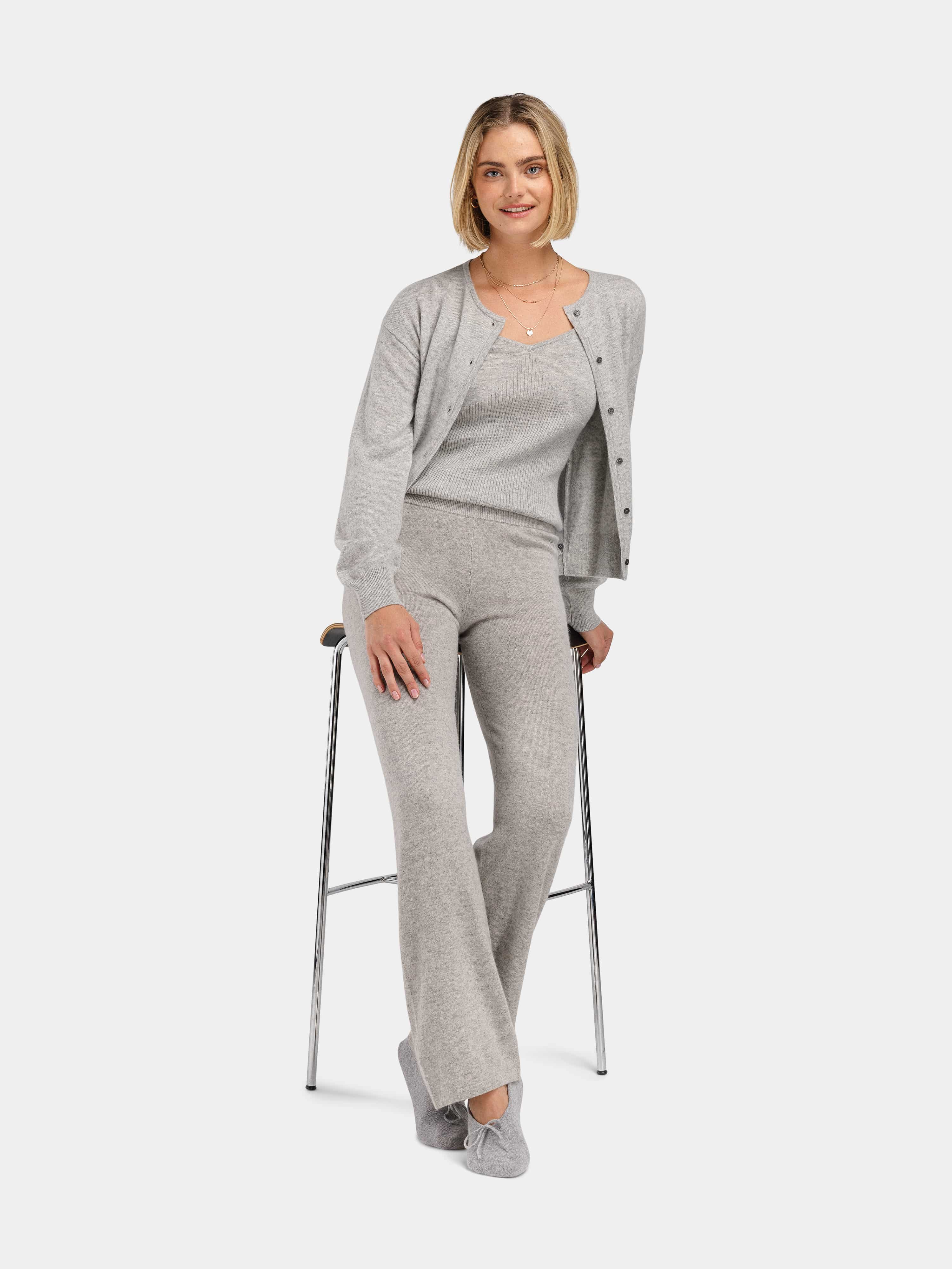 Stortoppen Cashmere Pant - Regular Grey Melange