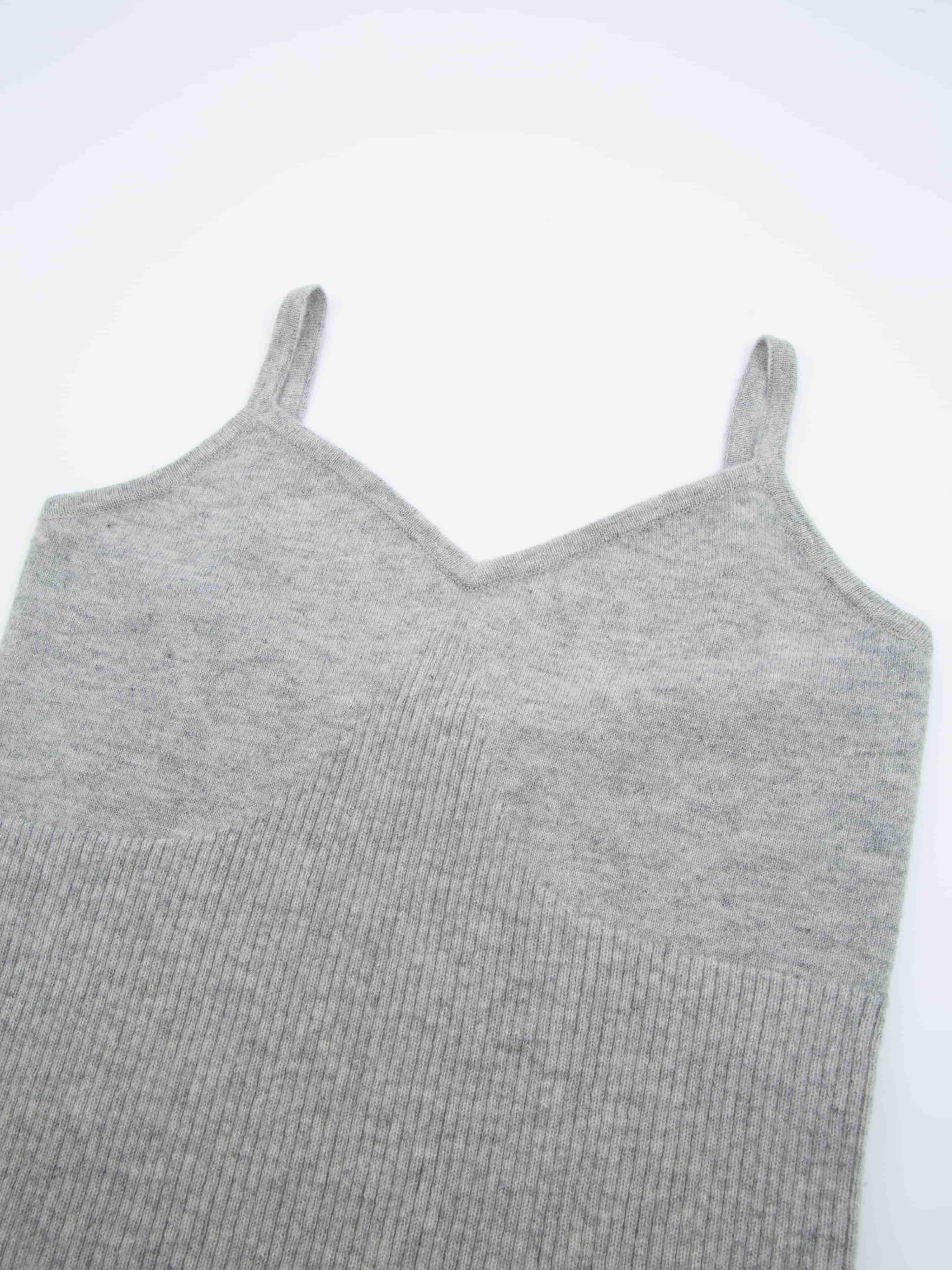 Stortoppen Cashmere Singlet Grey Melange