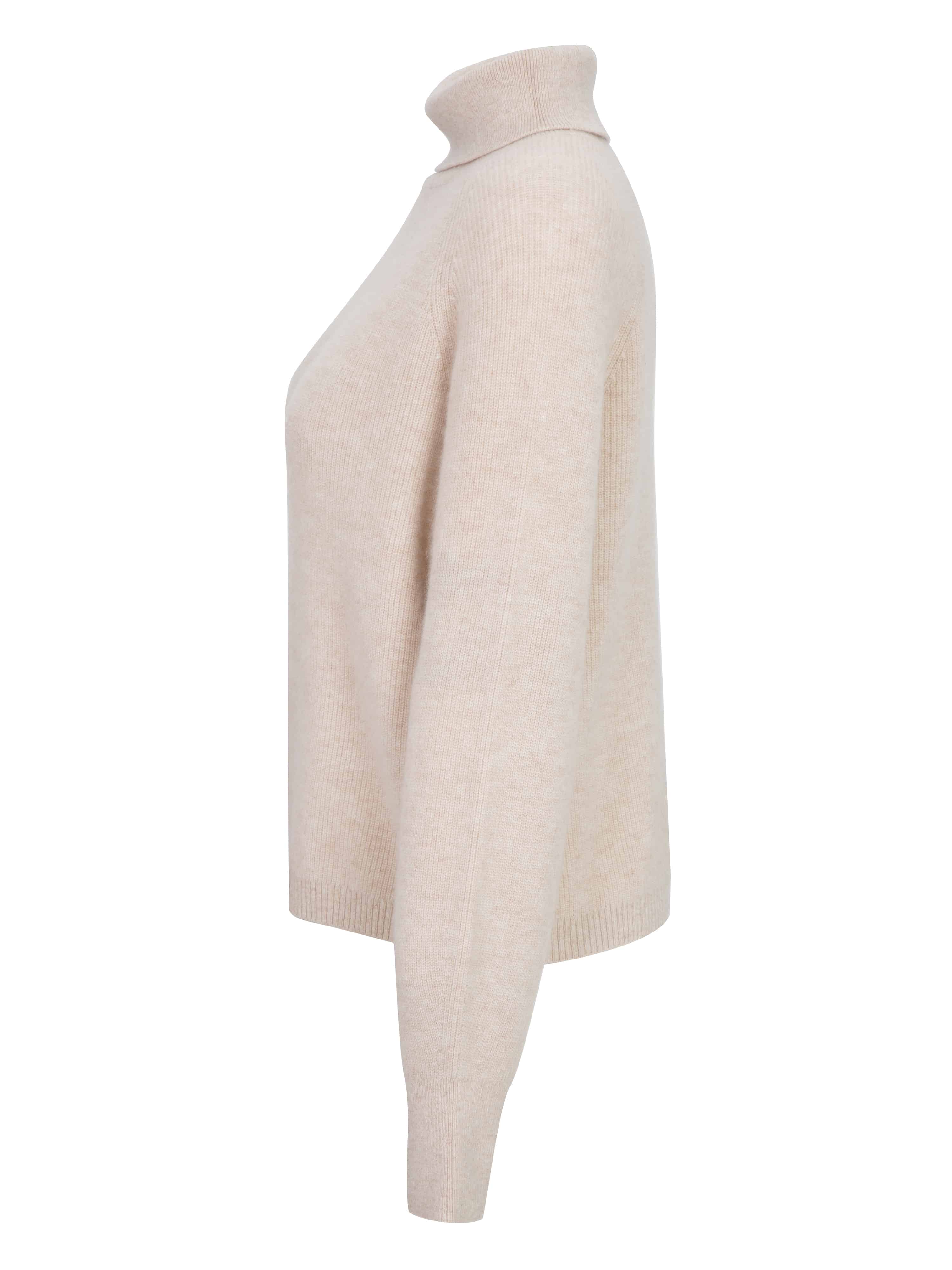 Stortoppen Cashmere Turtleneck Light Sand Melange