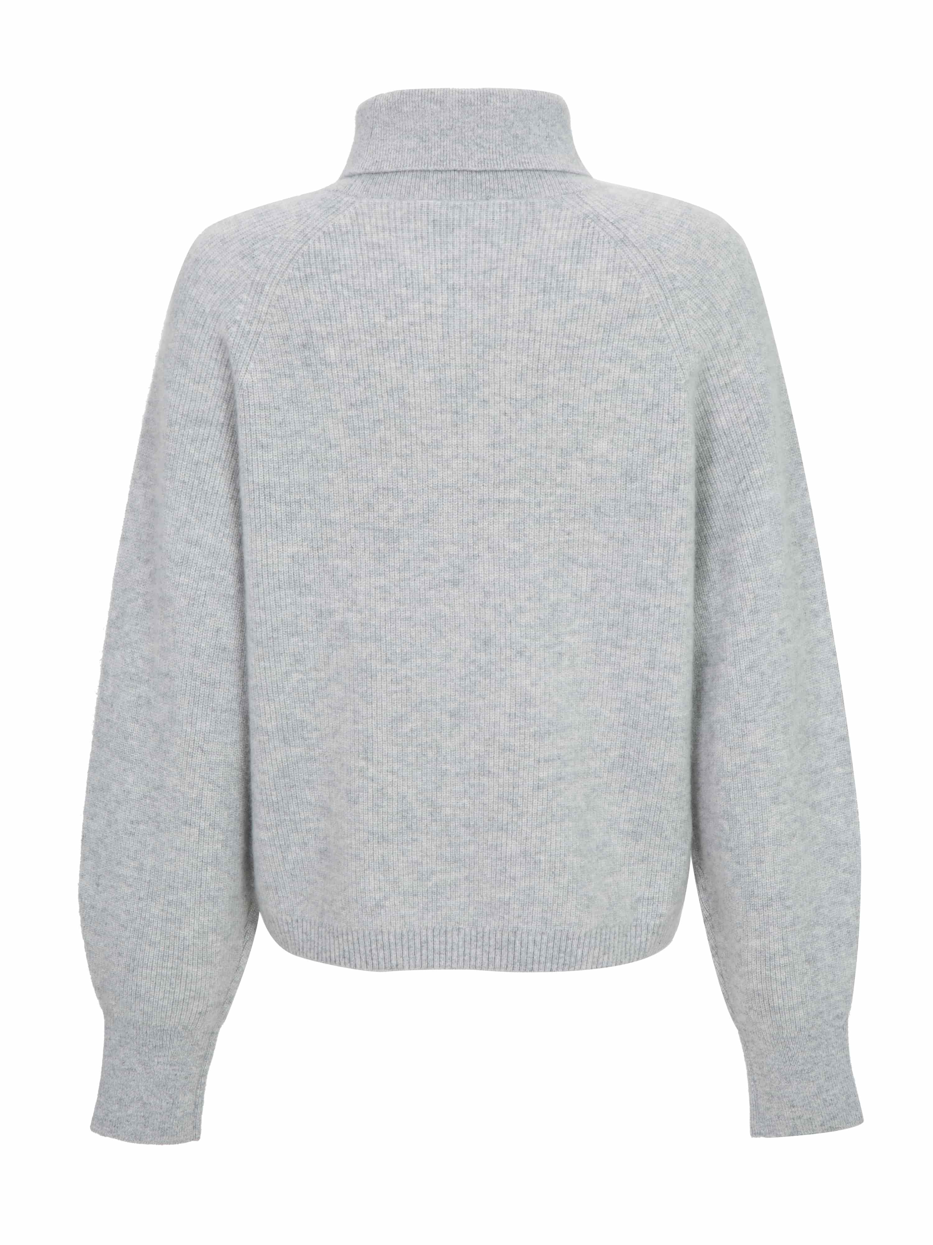 Stortoppen Cashmere Turtleneck Grey Melange
