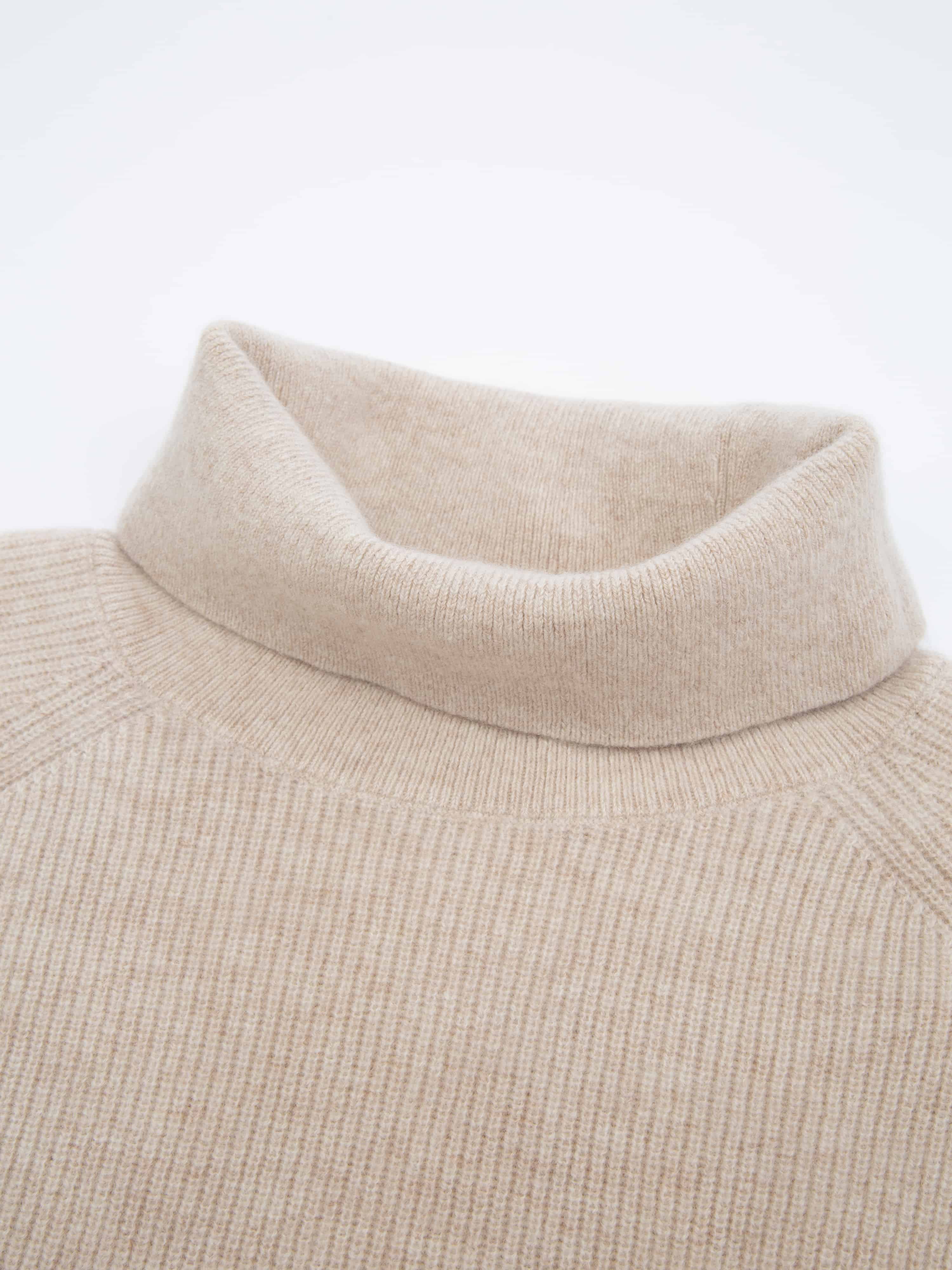 Stortoppen Cashmere Turtleneck Light Sand Melange