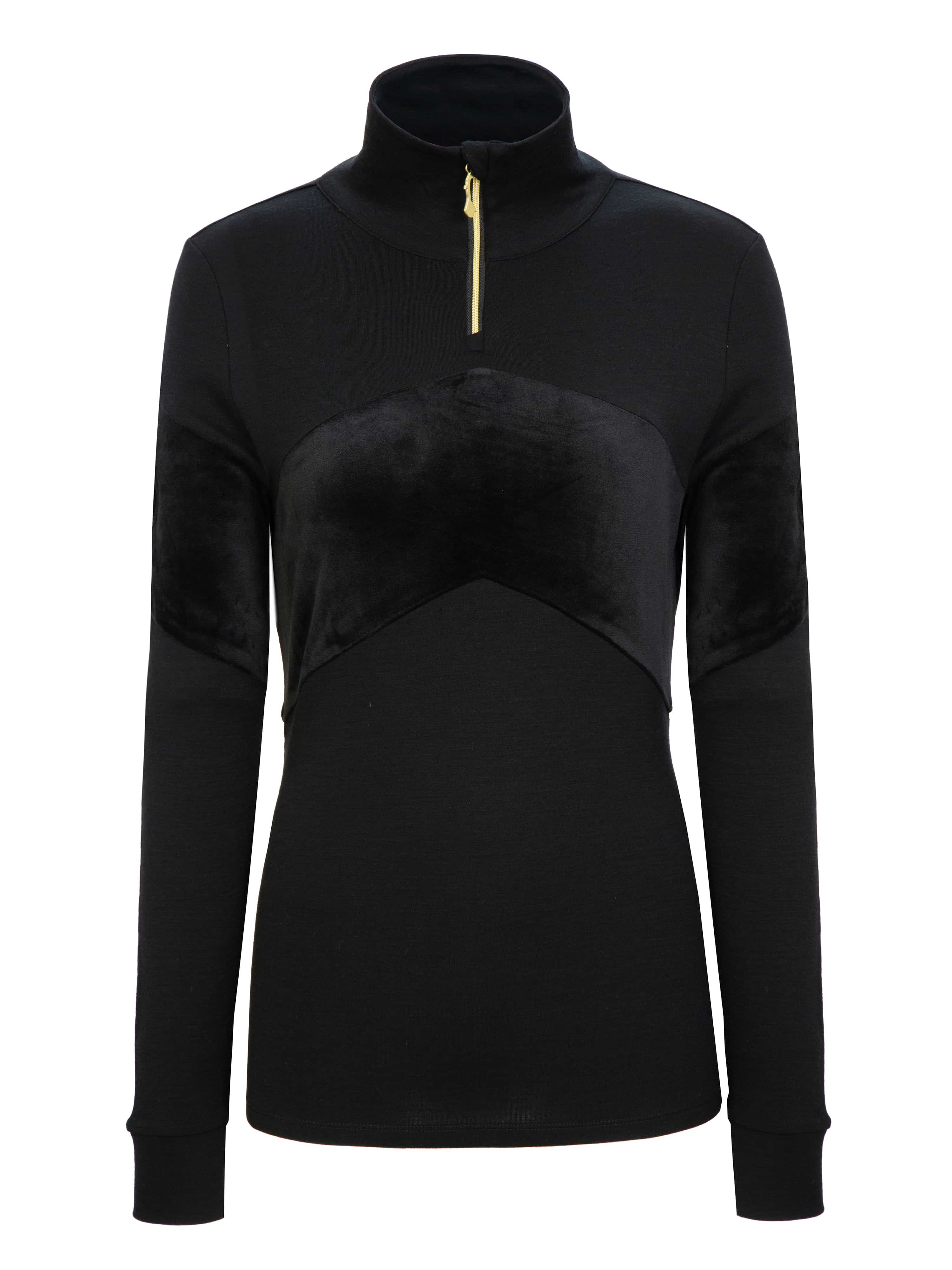 Vegglifjell Merino Half-zip Black