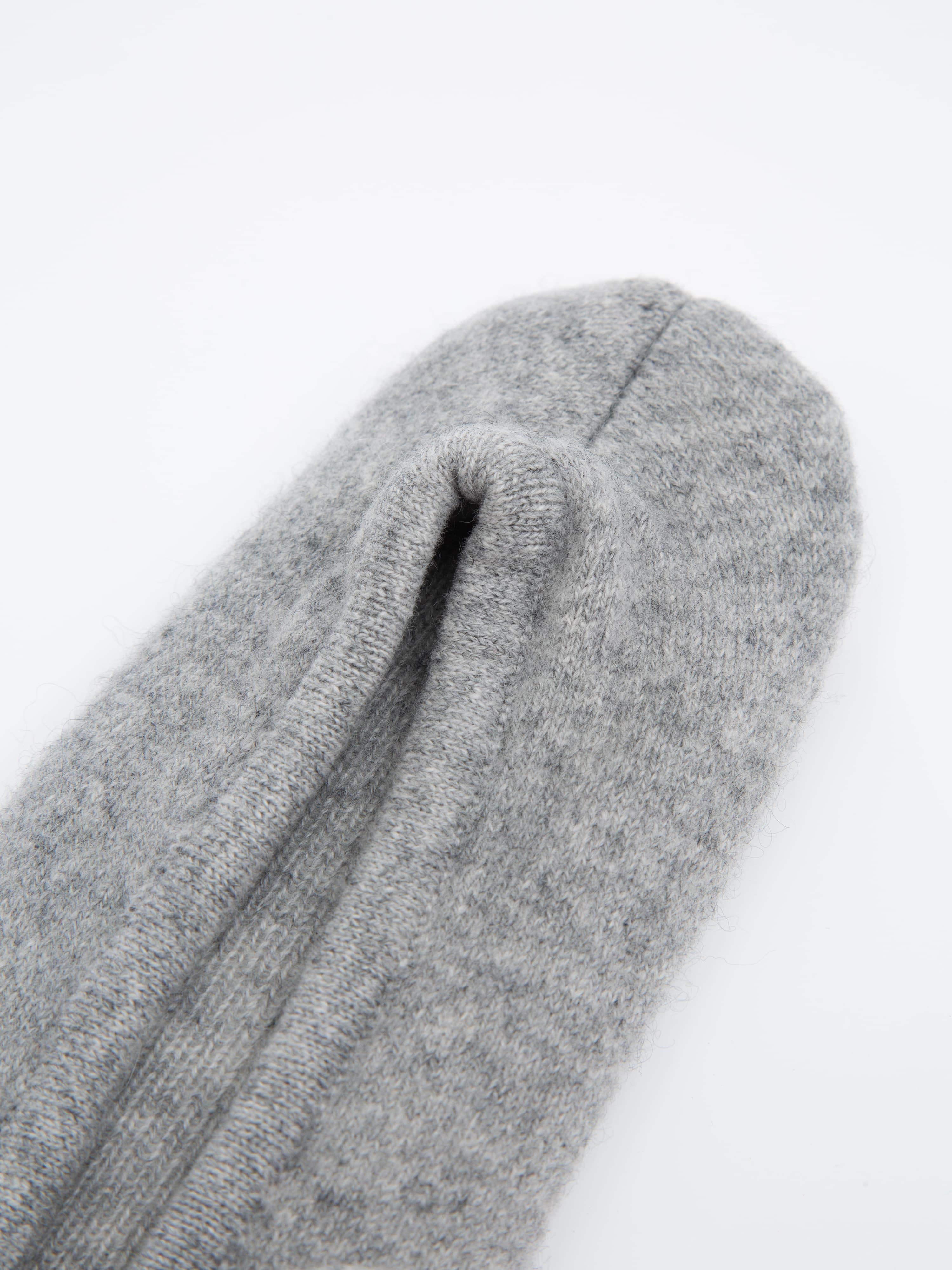 Stortoppen Cashmere Ballerina Slippers Grey melange