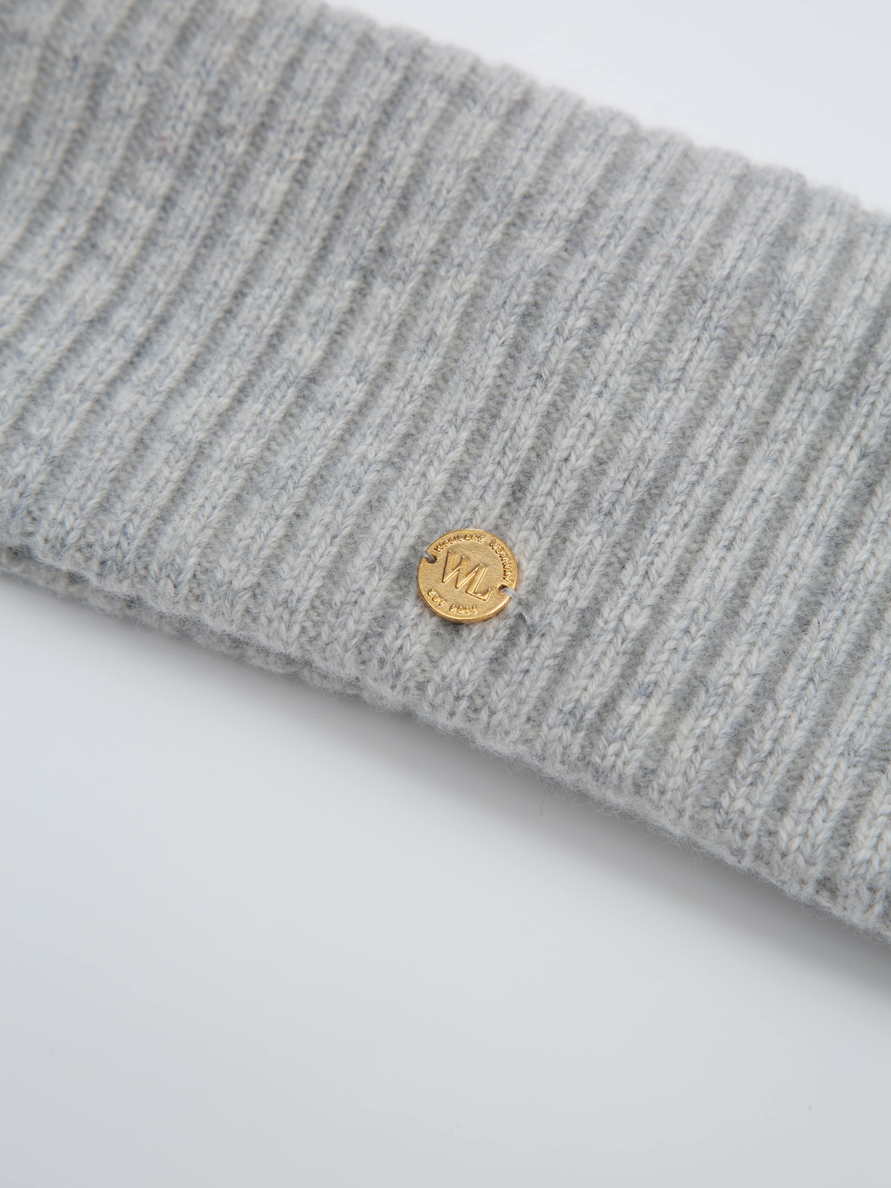 Stryn Knitted Headband Grey Melange