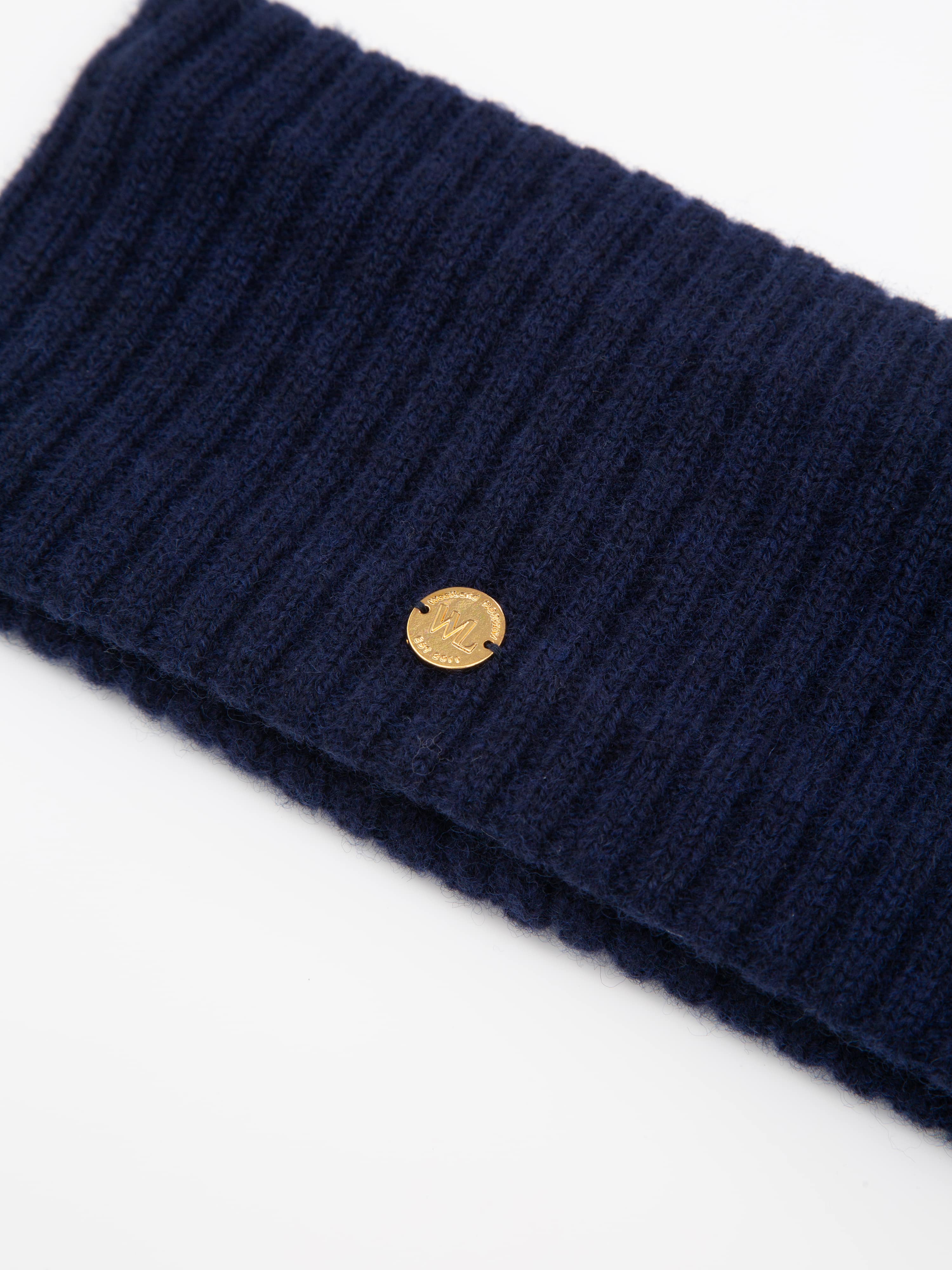 Stryn Knitted Headband Blue Ink