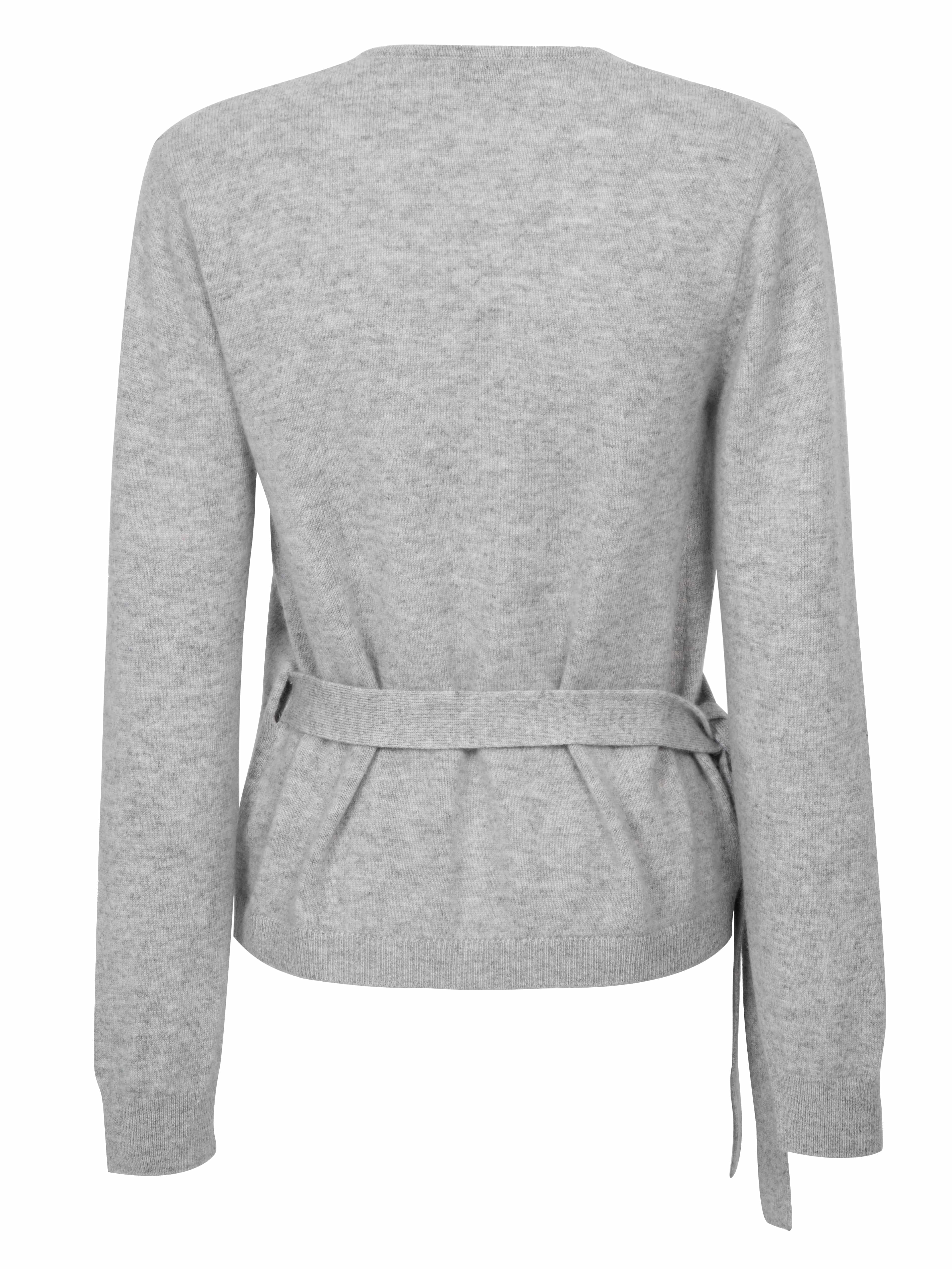 Arendal Cashmere Wrap-Cardigan Grey Melange