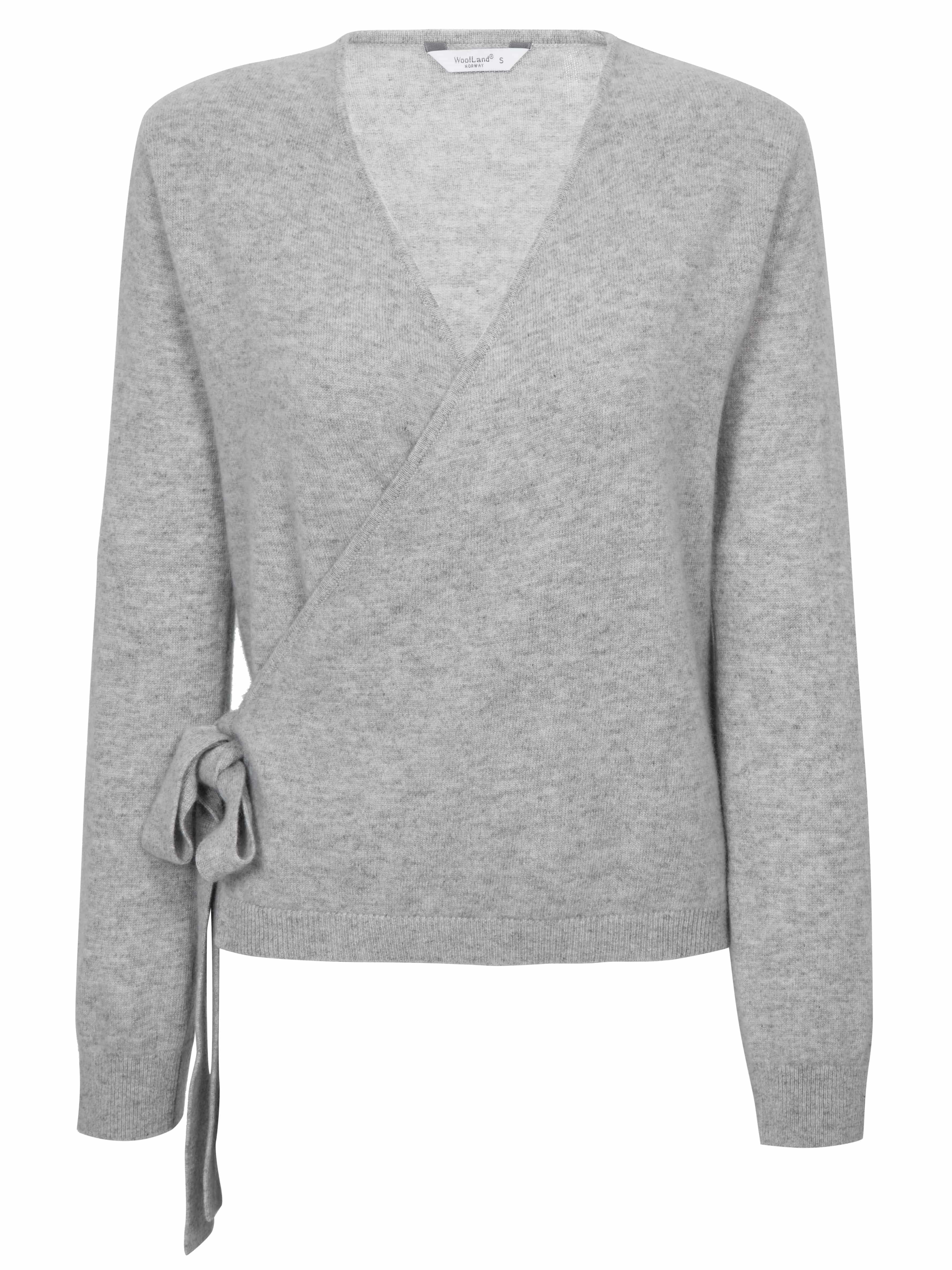 Arendal Cashmere Wrap-Cardigan Grey Melange