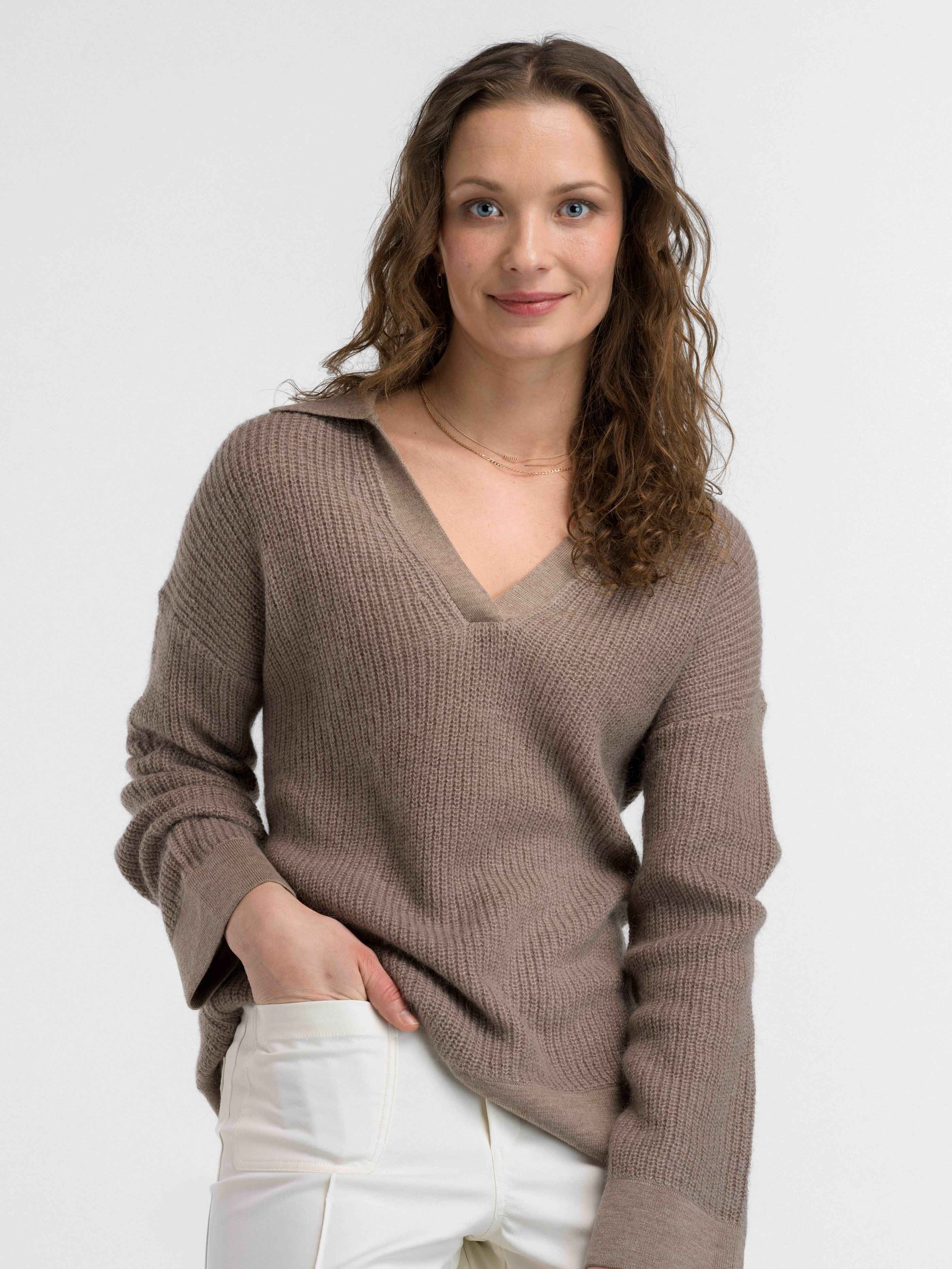 Krosshø Knitted Sweater Nougat