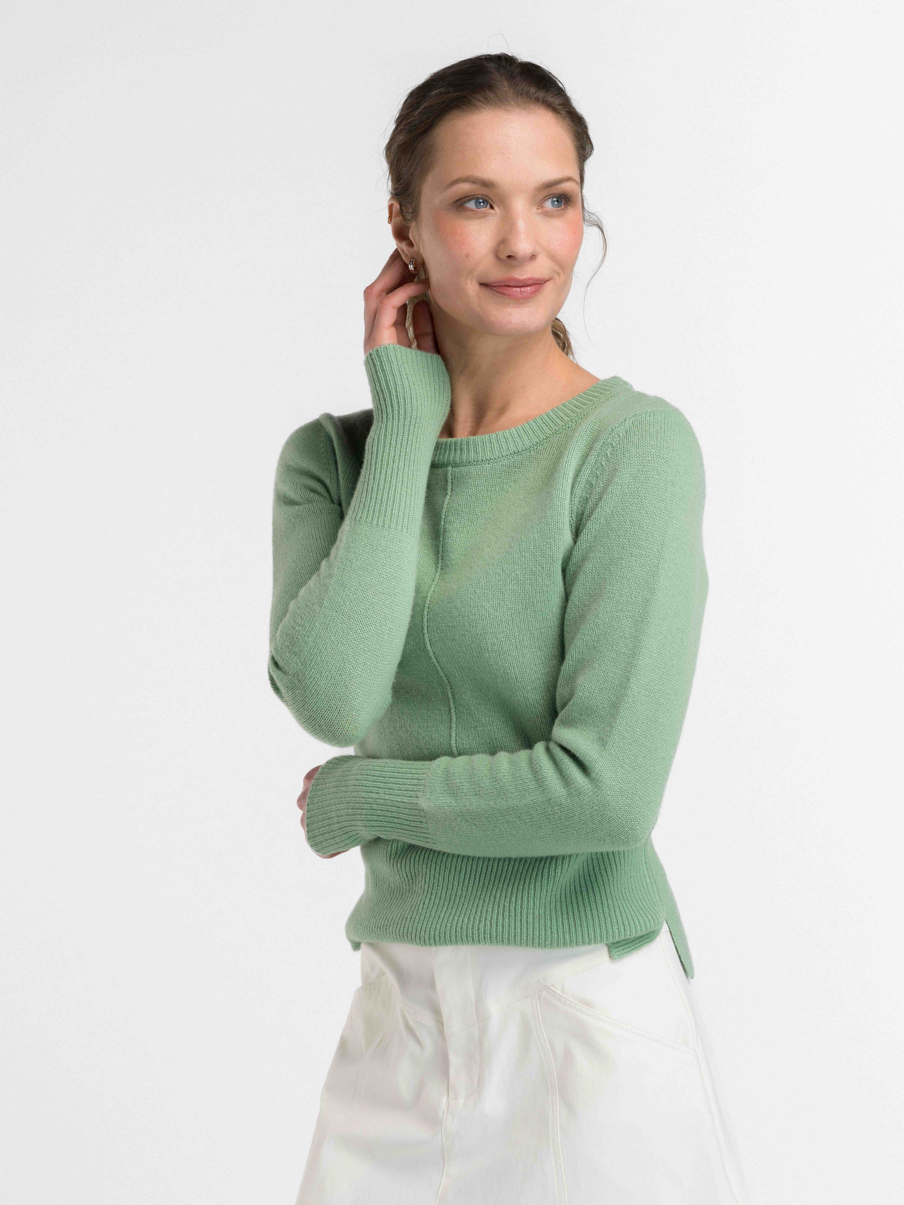 Lindesnes Cashmere Sweater Green Sage