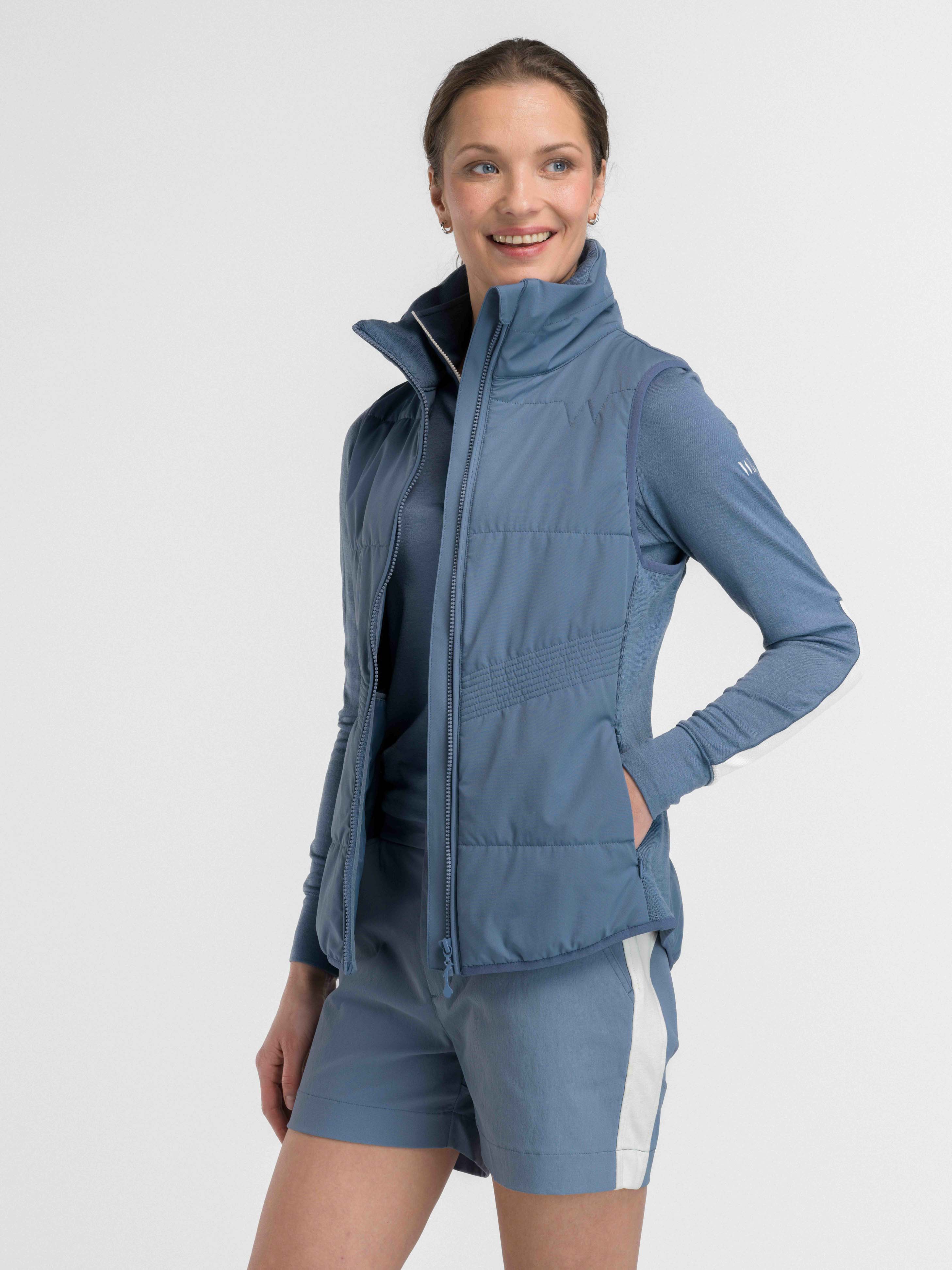 Rena Vest With Wool Padding Lake