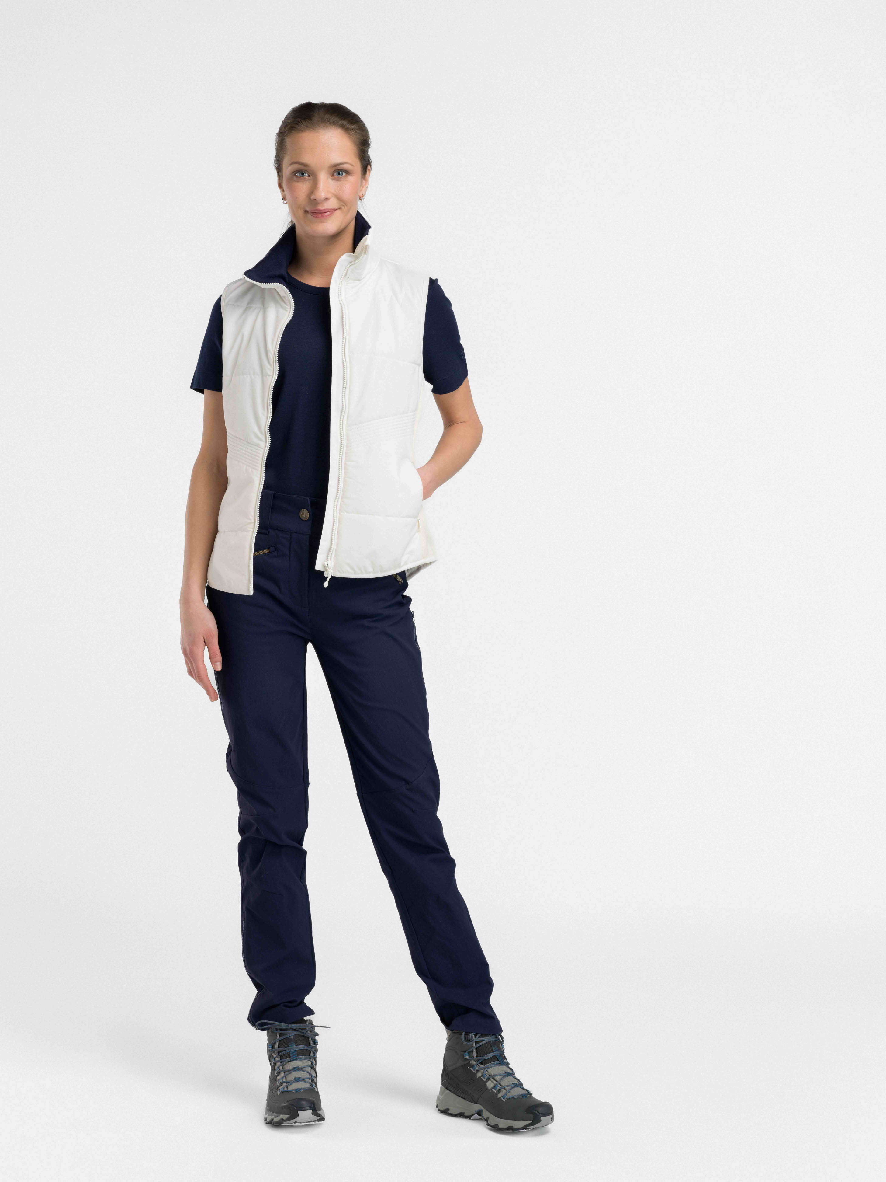 Rena Vest With Wool Padding White