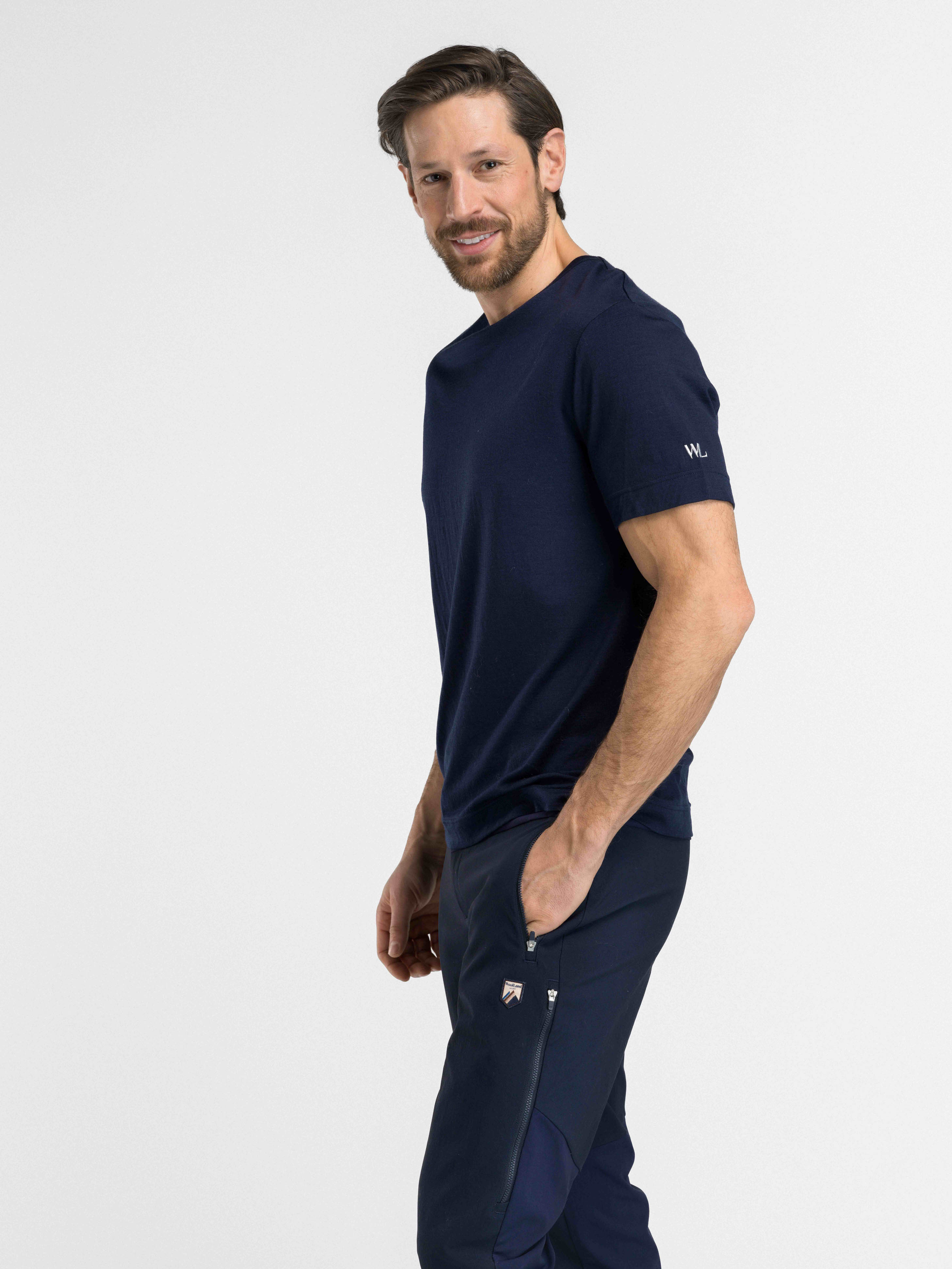 Lindesnes Merino T-Shirt Blue Ink