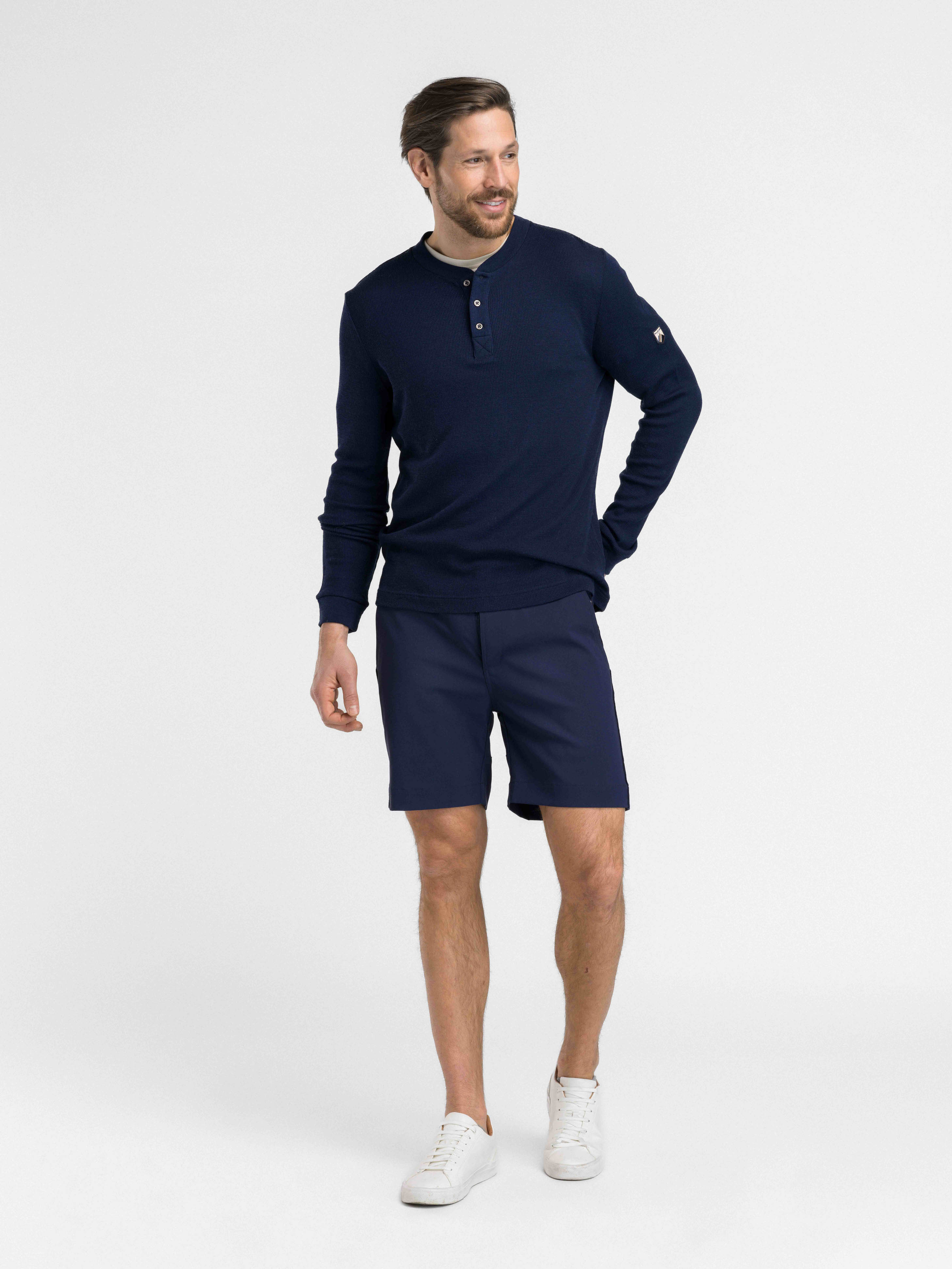 Romsdalseggen Courderoy Shorts Blue Ink