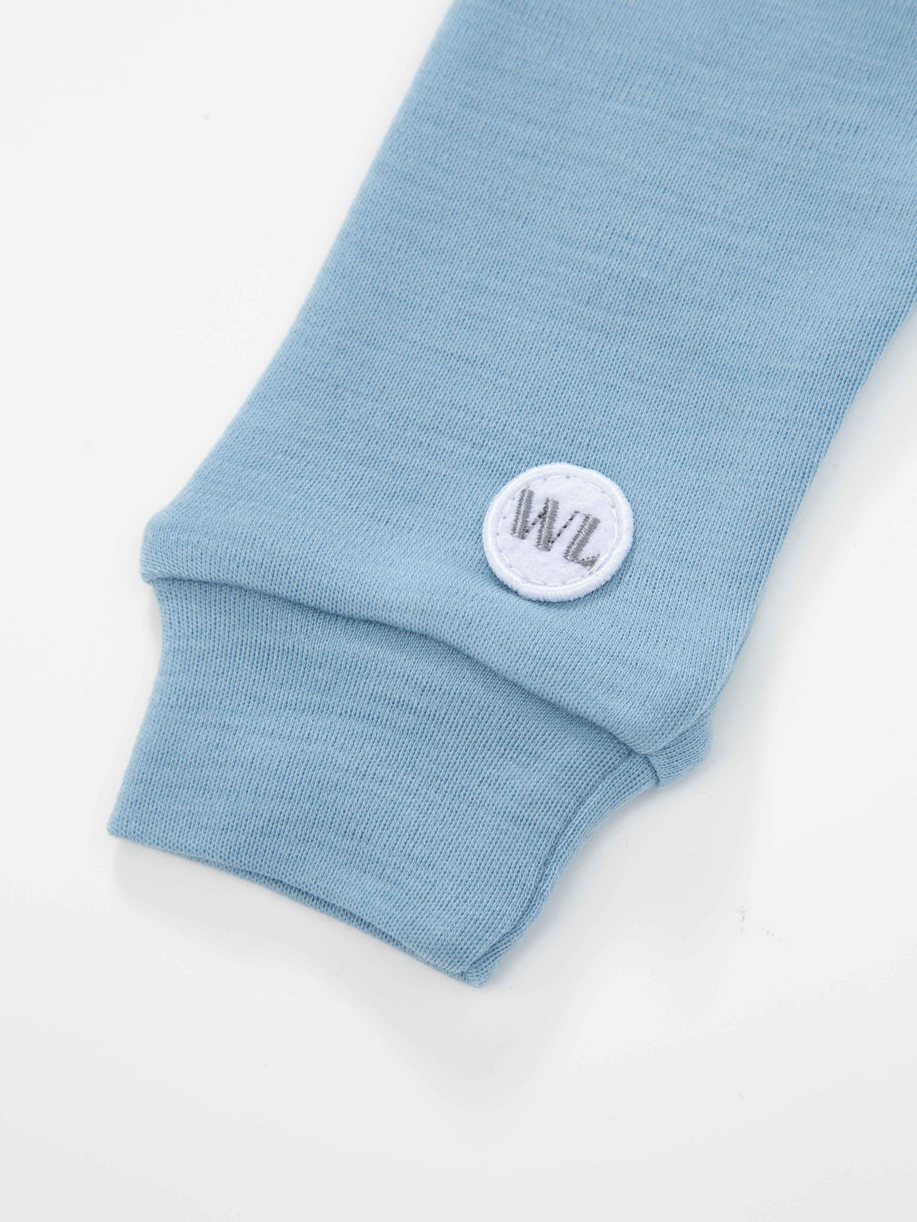 Bergen Merino Bodysuit With Moose Light Sky