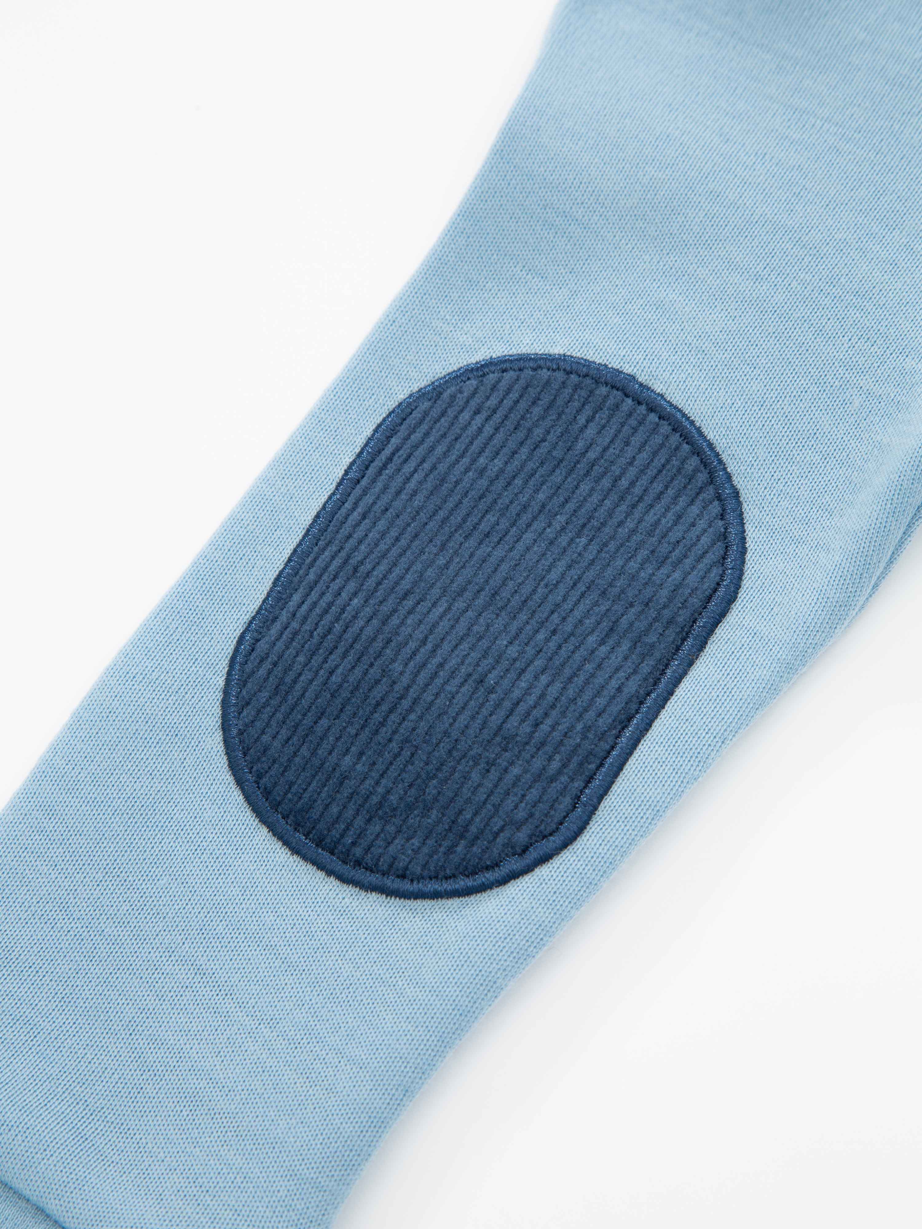 Bergen Merino Bodysuit With Moose Light Sky