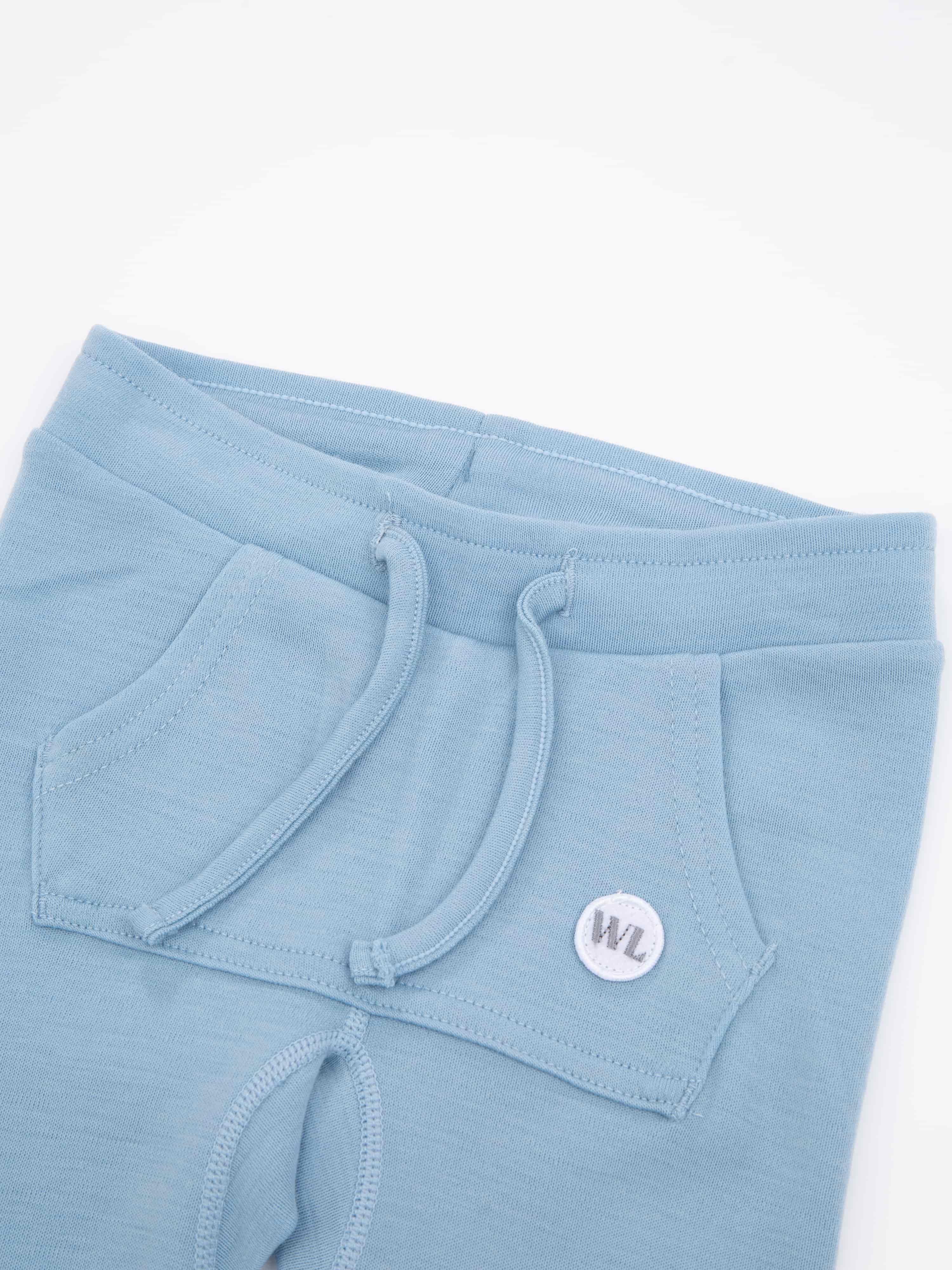 Bergen Merino Trousers With Moose Light Sky