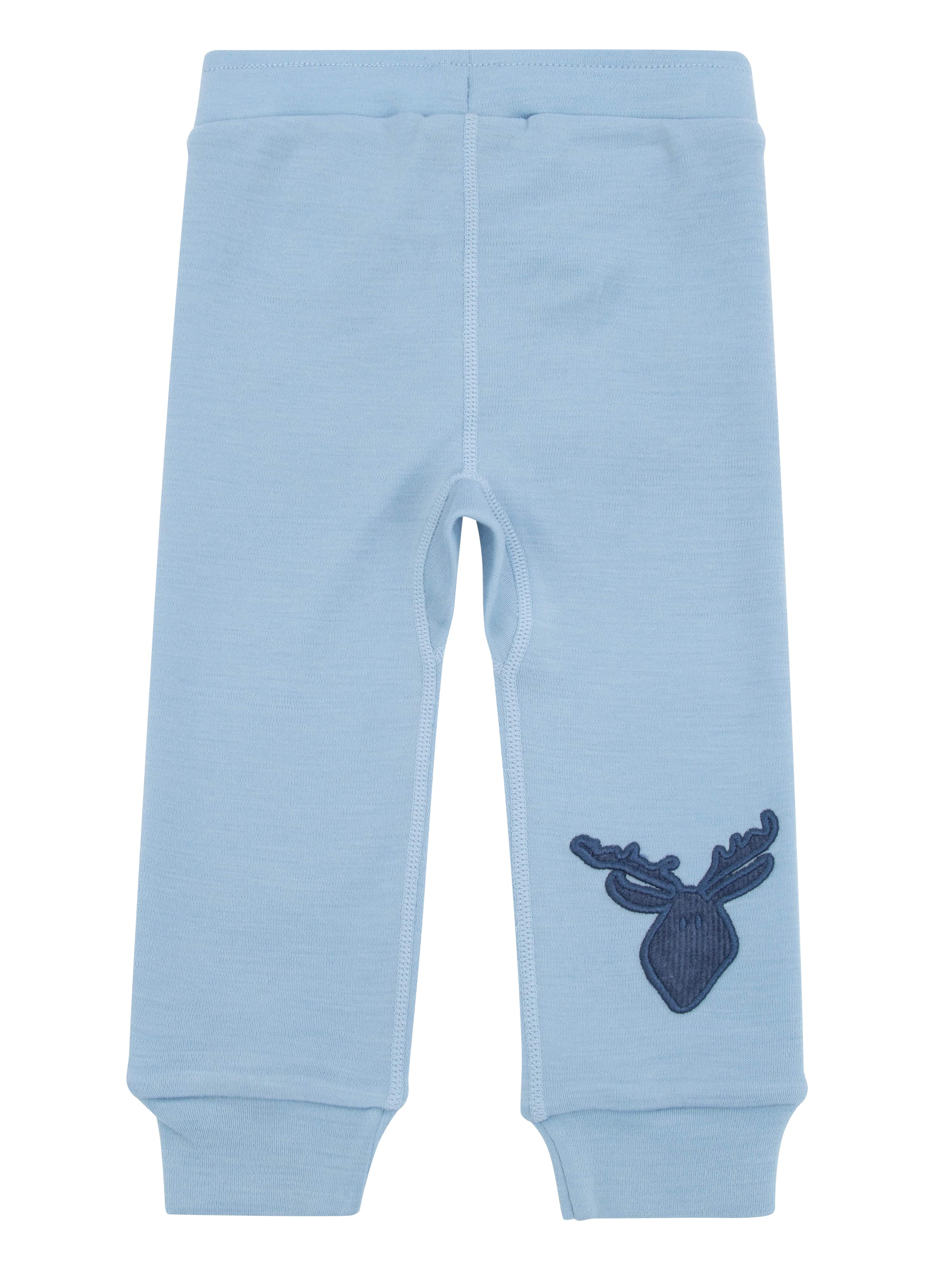 Bergen Merino Trousers With Moose Light Sky