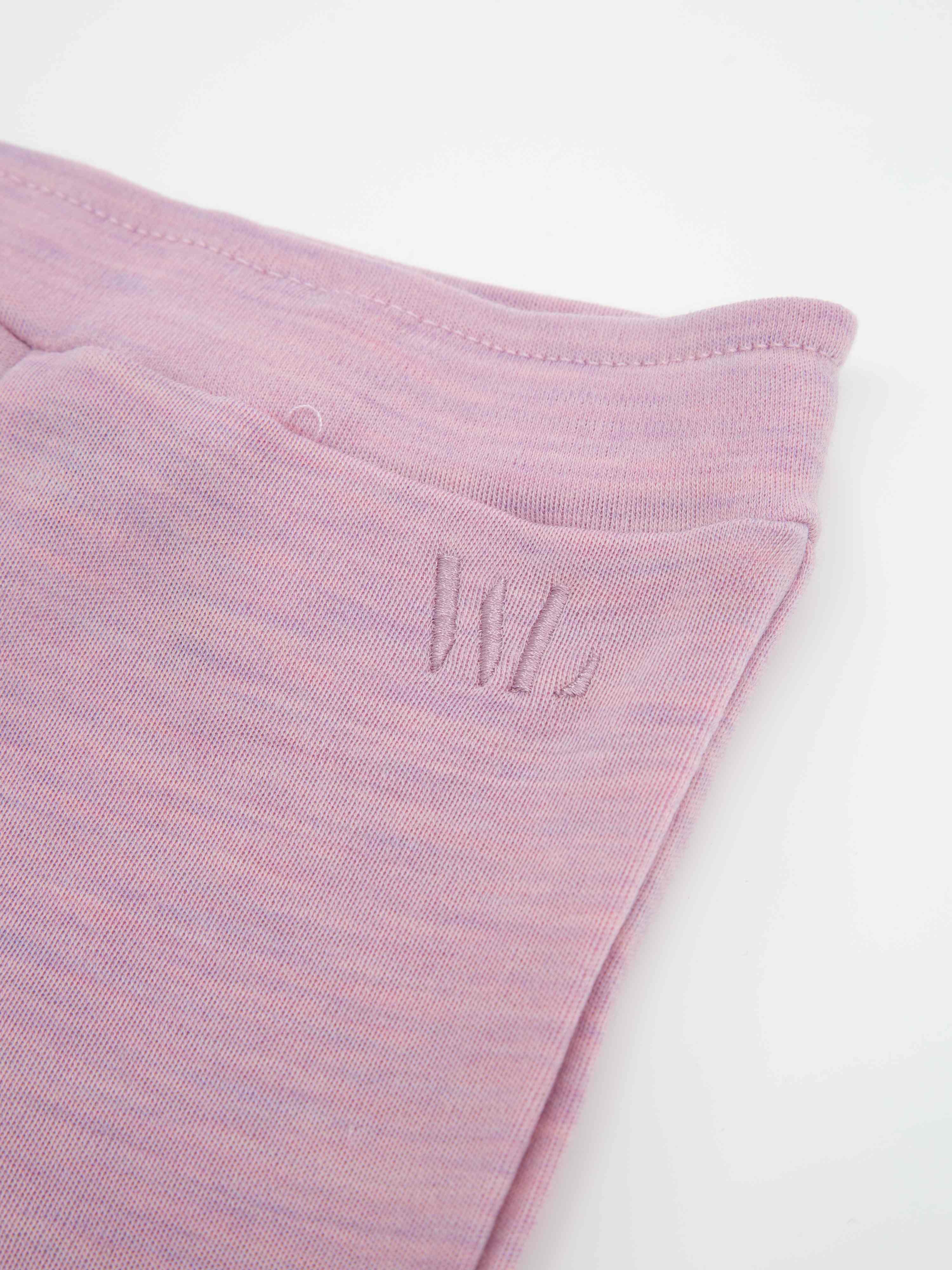 Bergen Merino Slengbukse 0-3 år Light Pink Melange