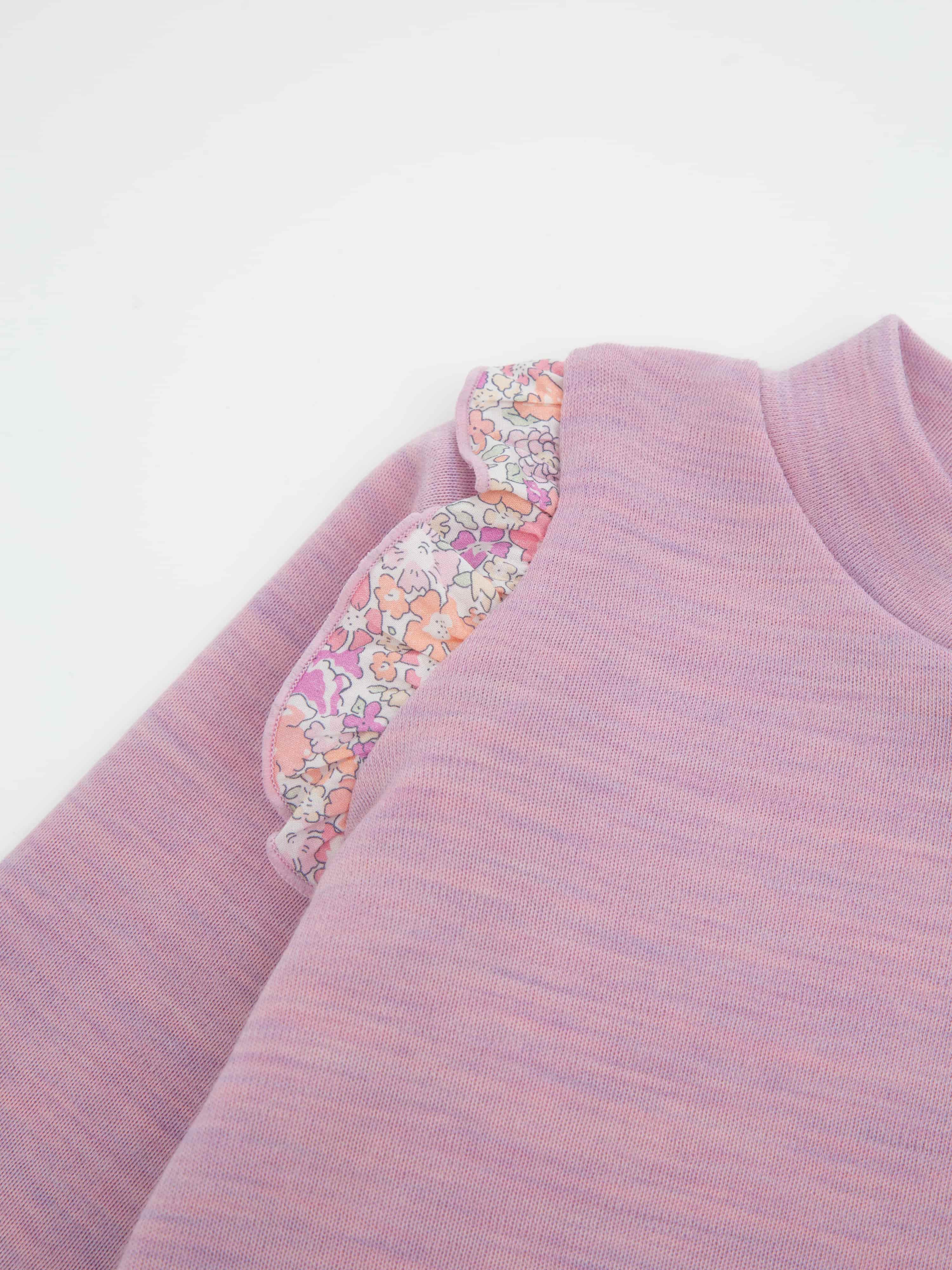 Bergen baby girl top Light Pink Melange