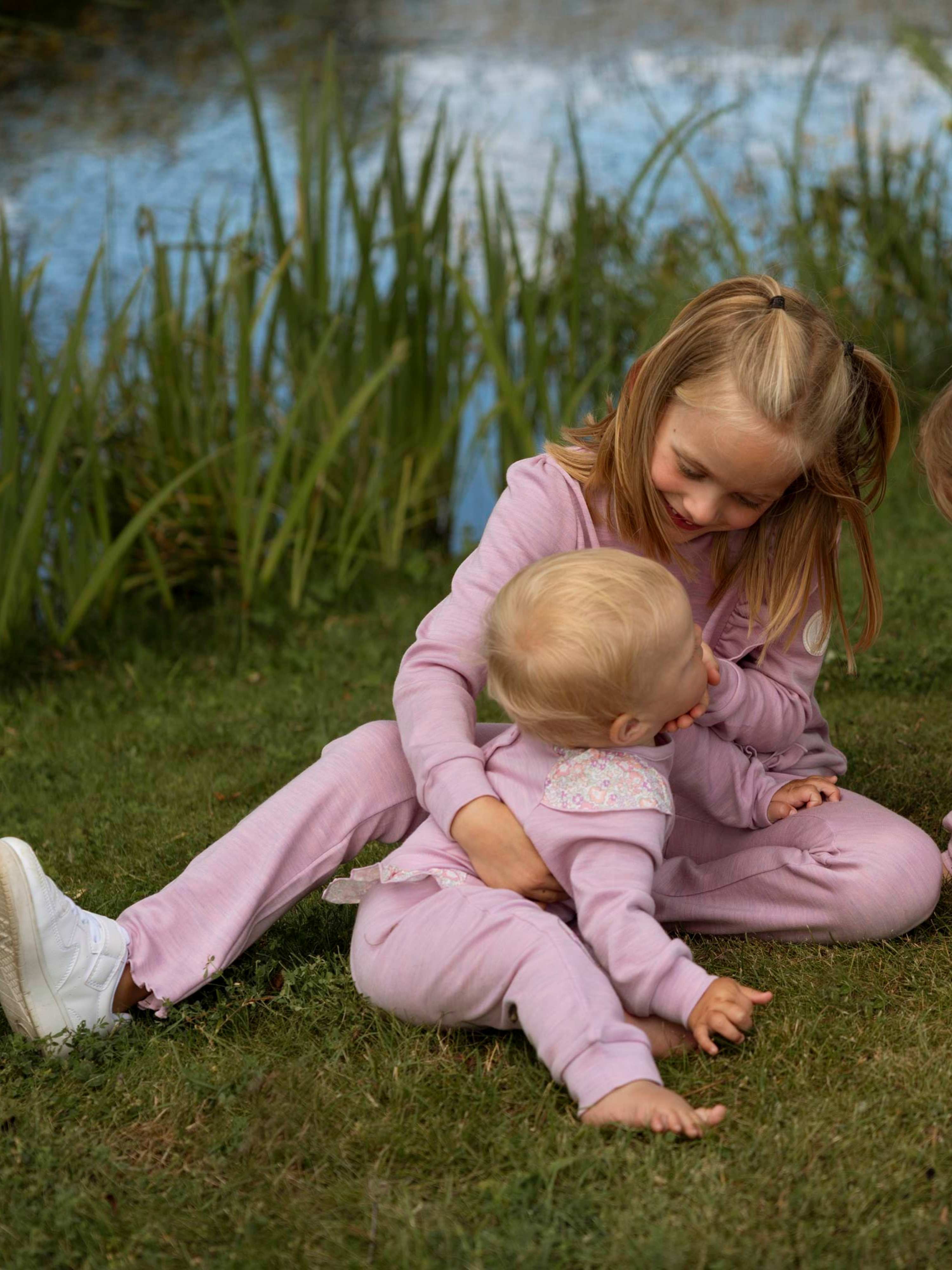 Eidsfjord Merino Ullbukse  Light Pink Melange
