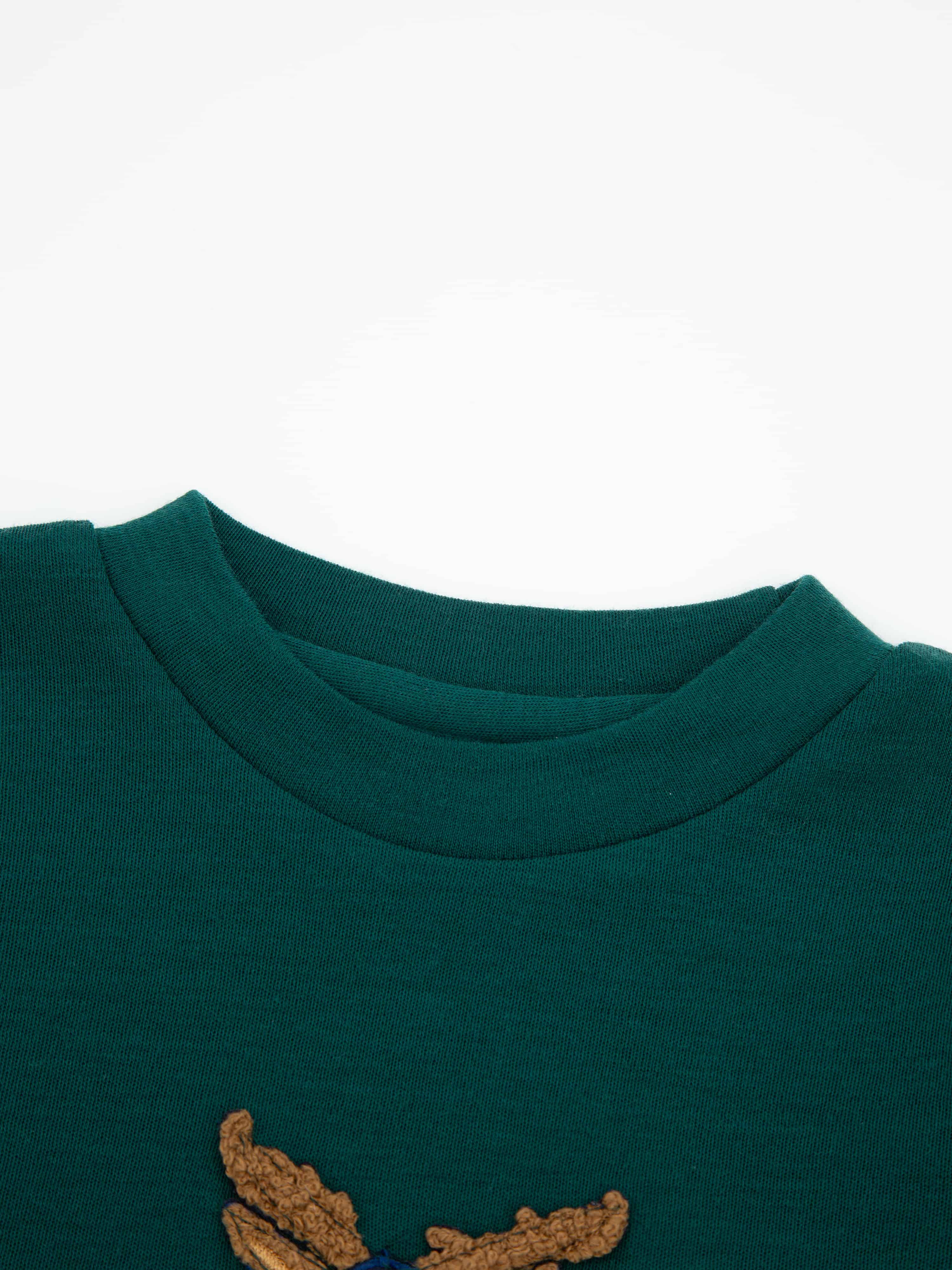 Harpefossen Merino Sweater Pine Green