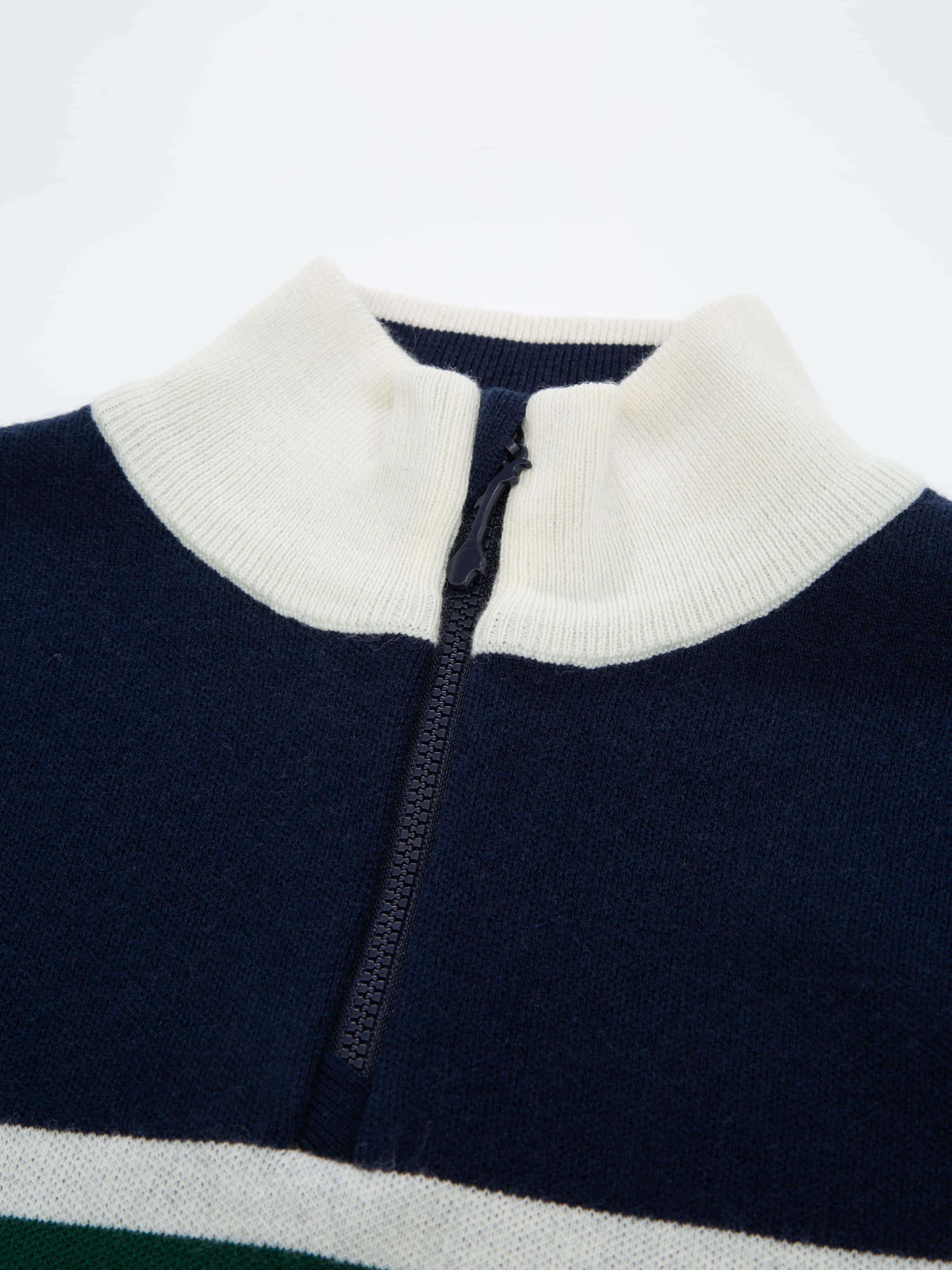 Hemsedal knitted half zip Kids Green