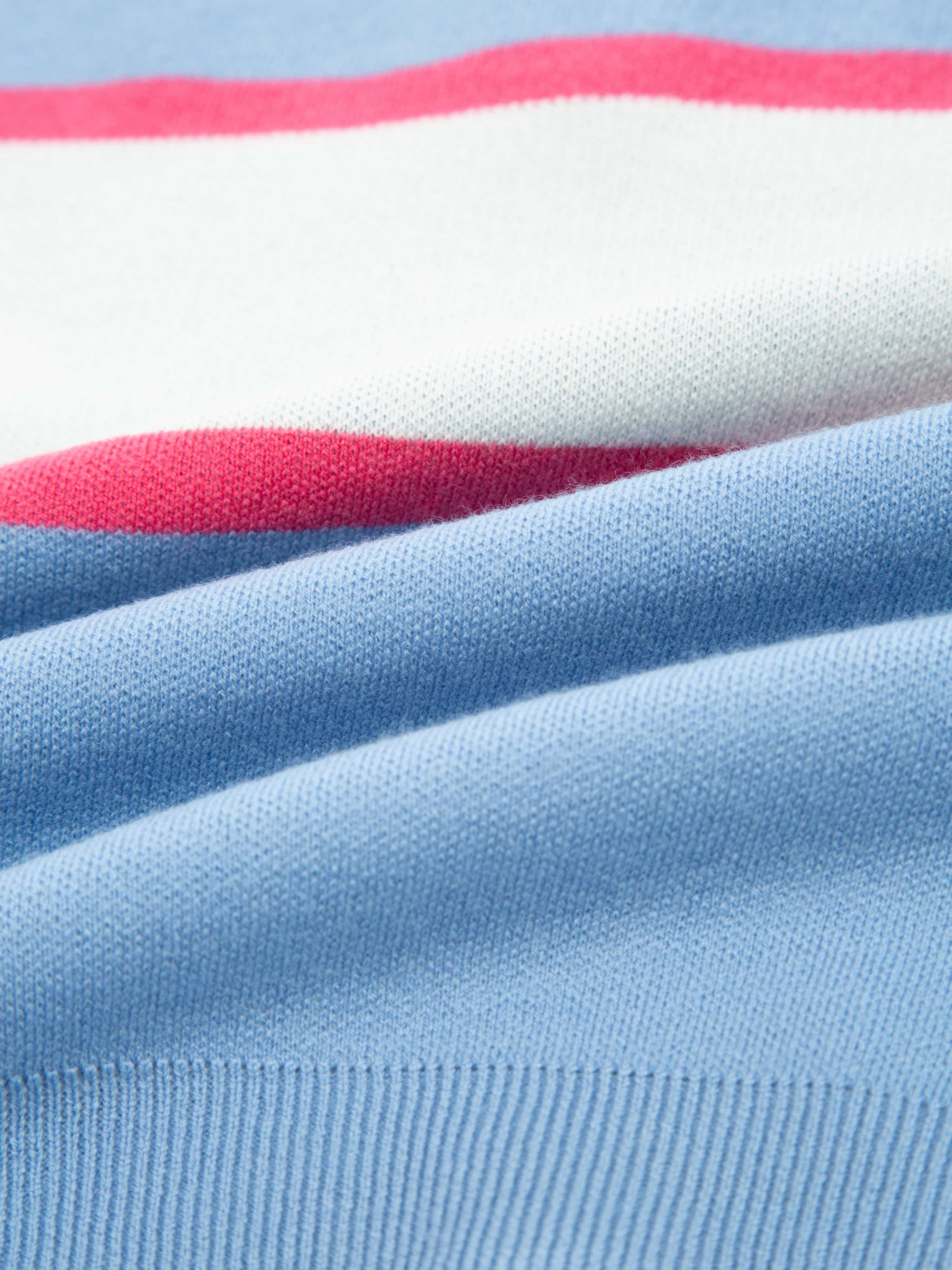 Hemsedal knitted half zip Girl Light Sky