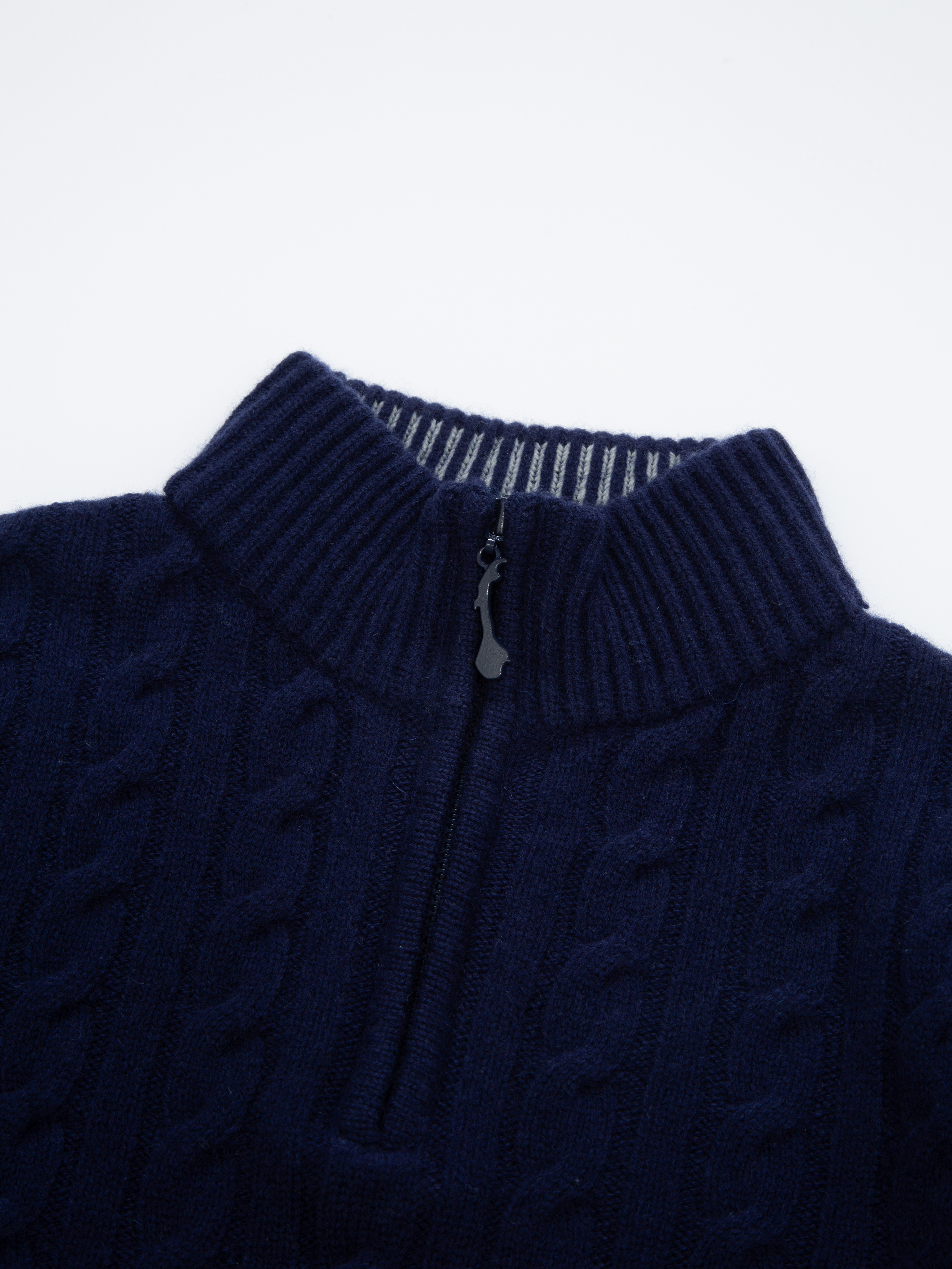 Kabelvåg Half-zip Ullgenser  Dark Blue