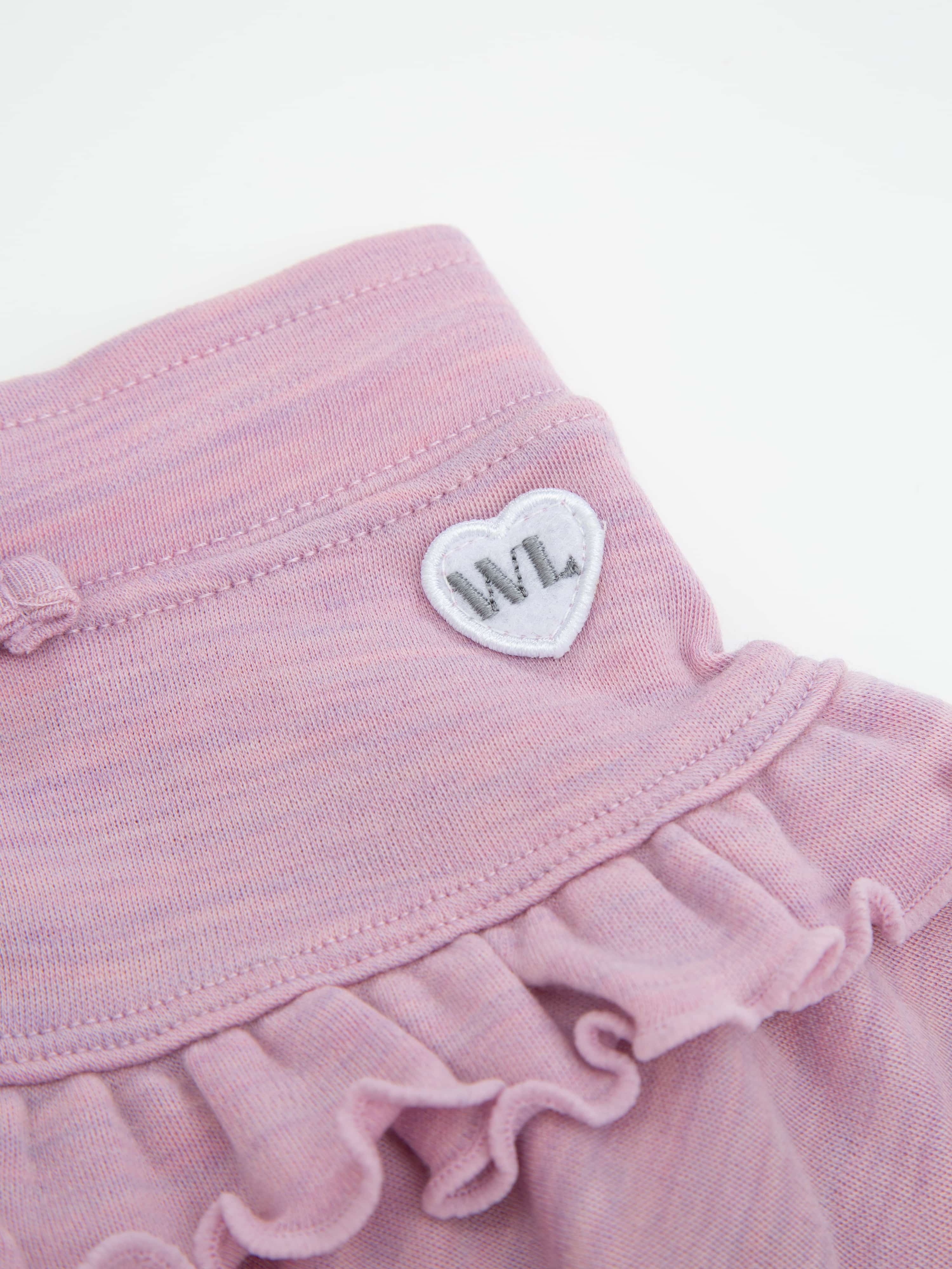 Sandefjord Wool Skirt With Cord Details Light Pink Melange