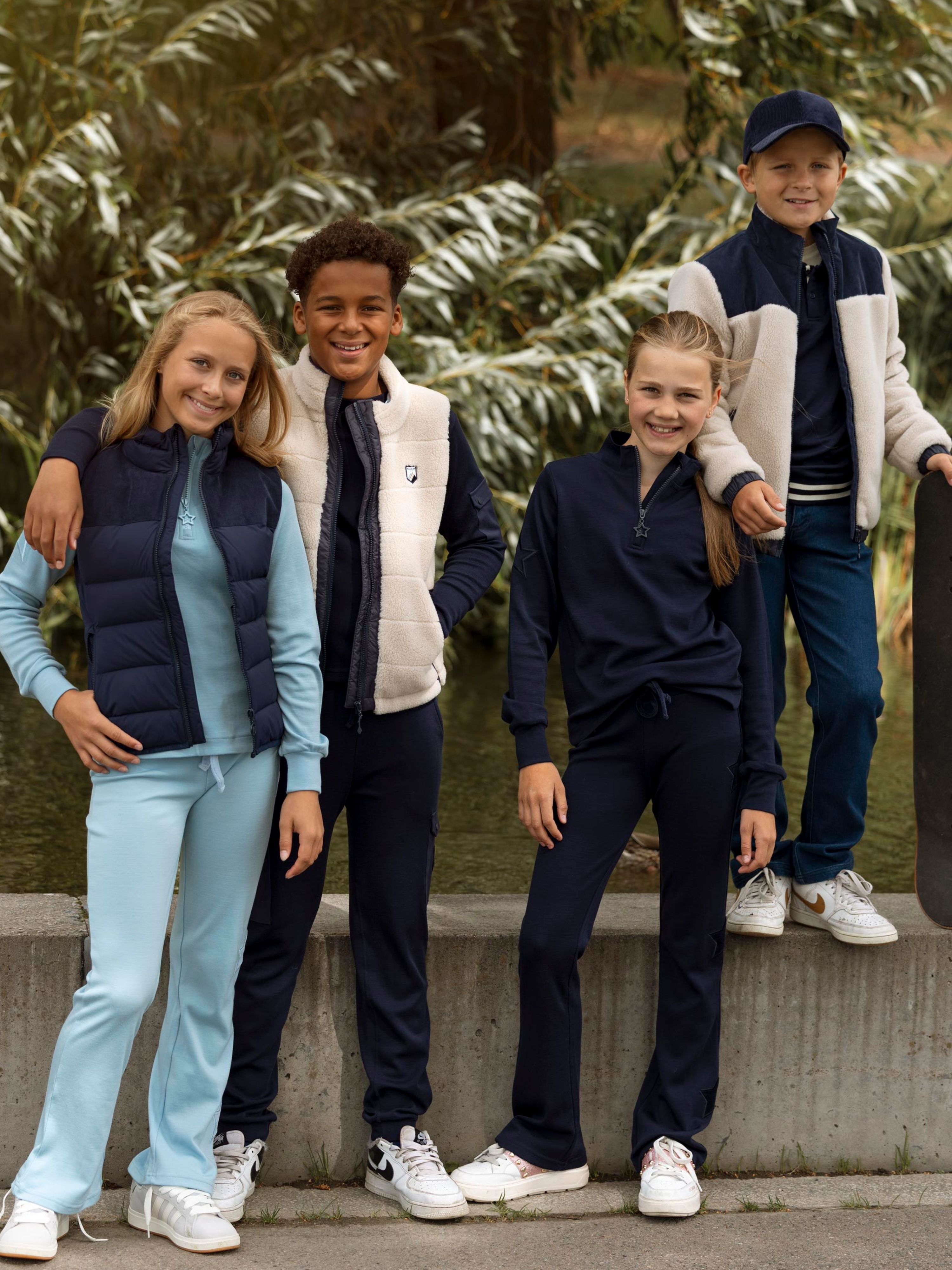 Veslepiggen Merino Half-zip Light Sky