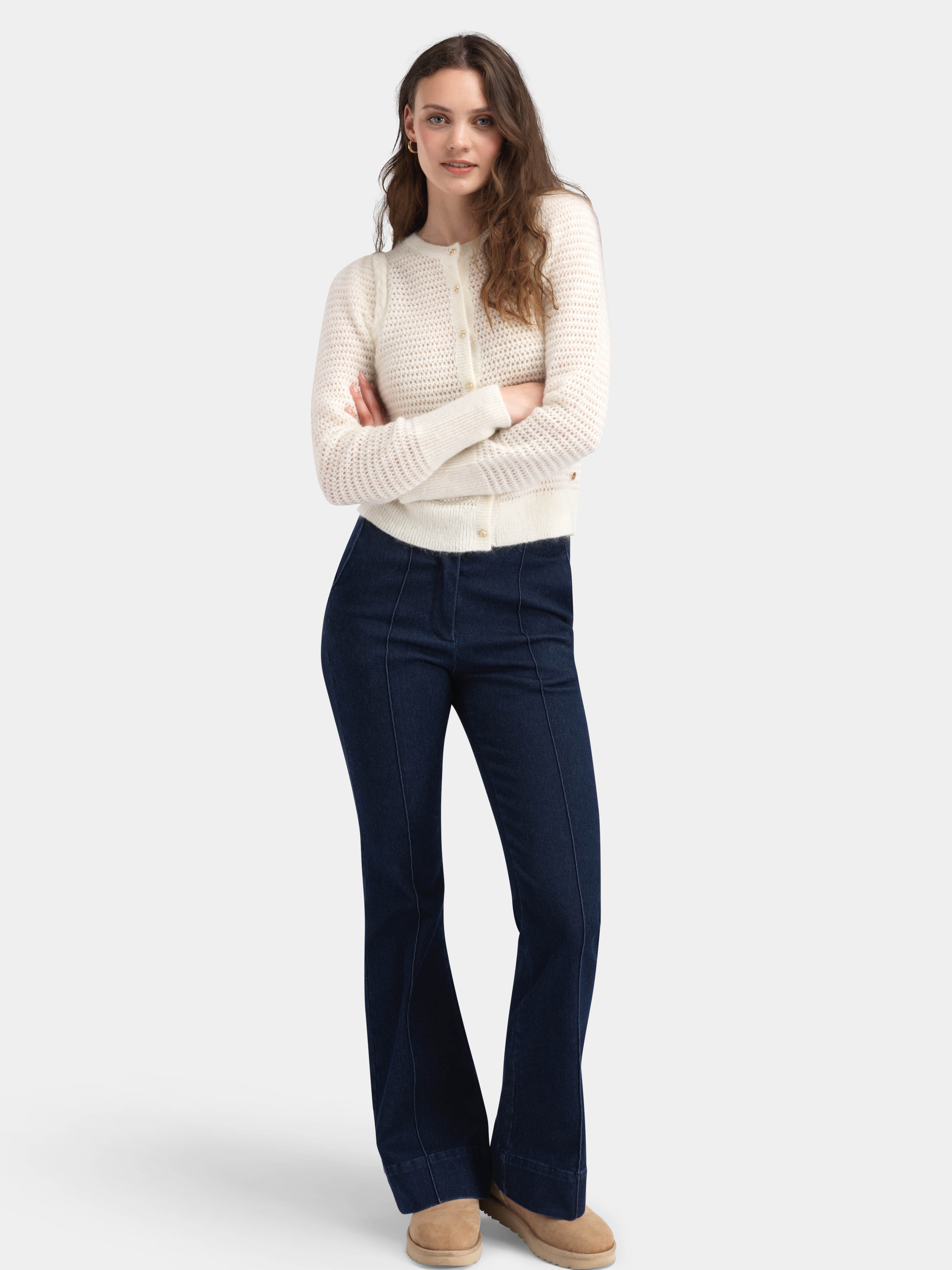 Bitihorn Strikkejakke Cream