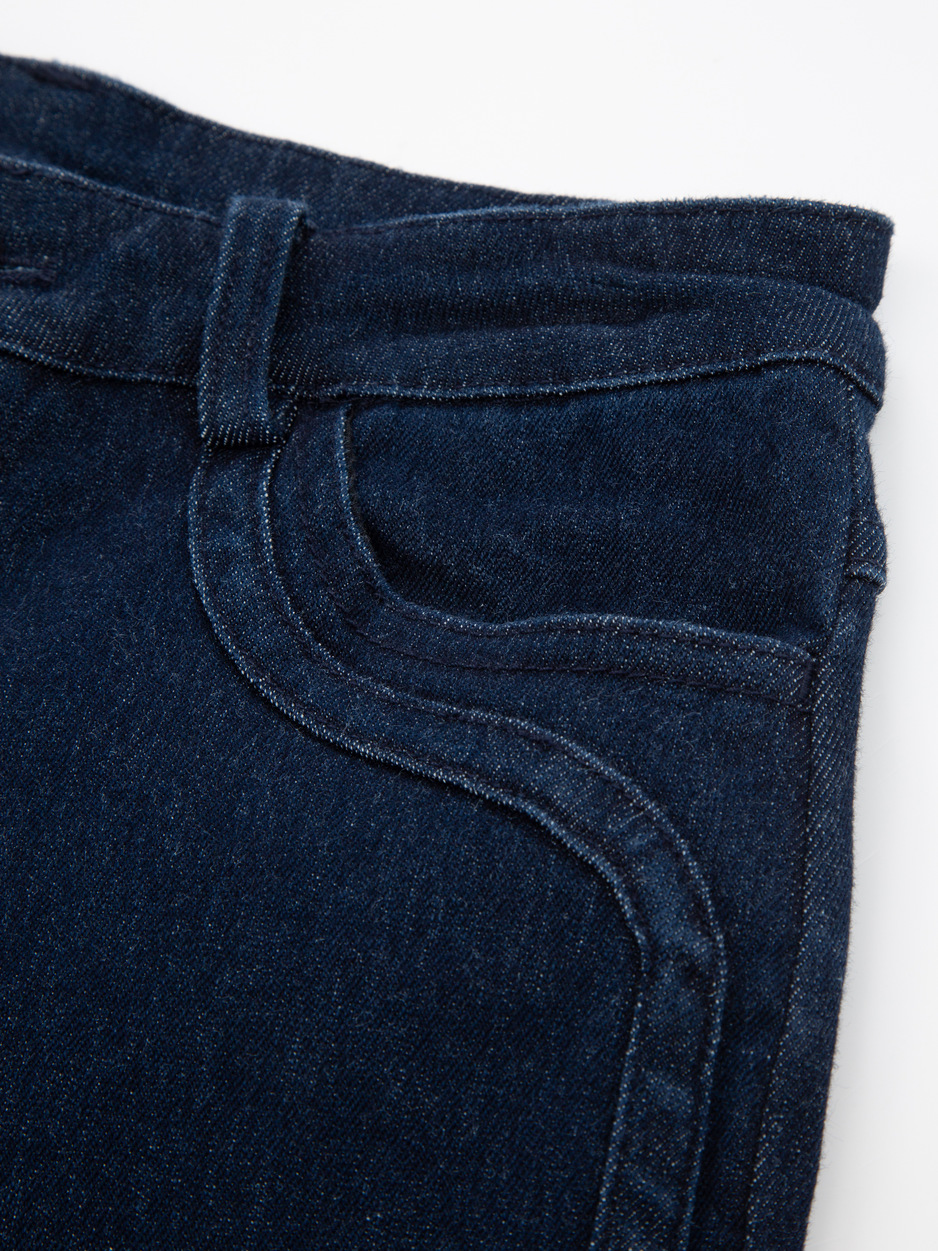 Fløya Wool Jeans - Regular  Dark Blue