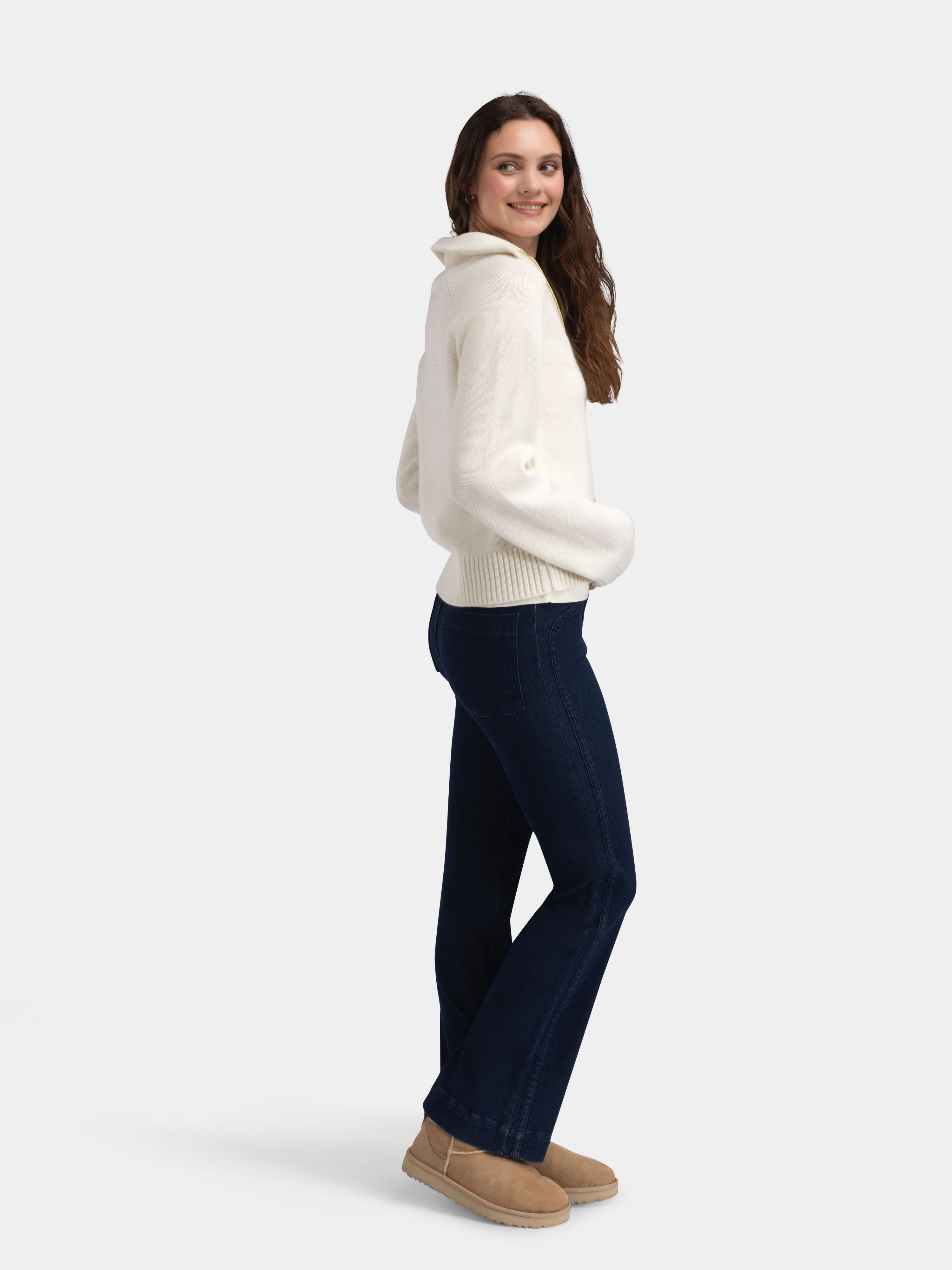 Fløya Wool Jeans - Regular  Dark Blue