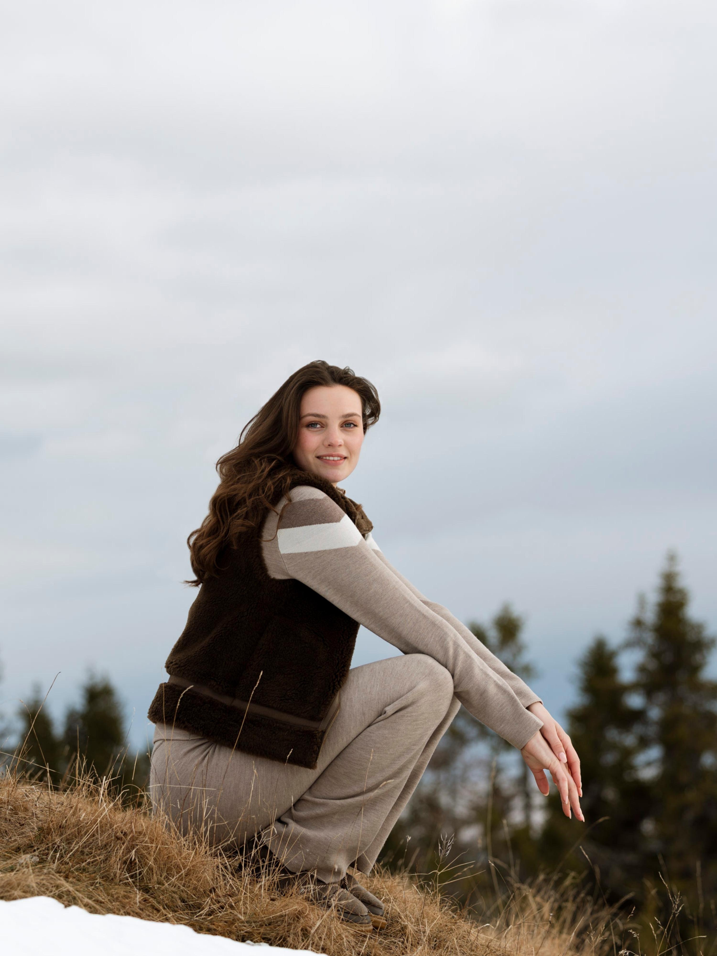 Hemsedal Knitted Pants Latte