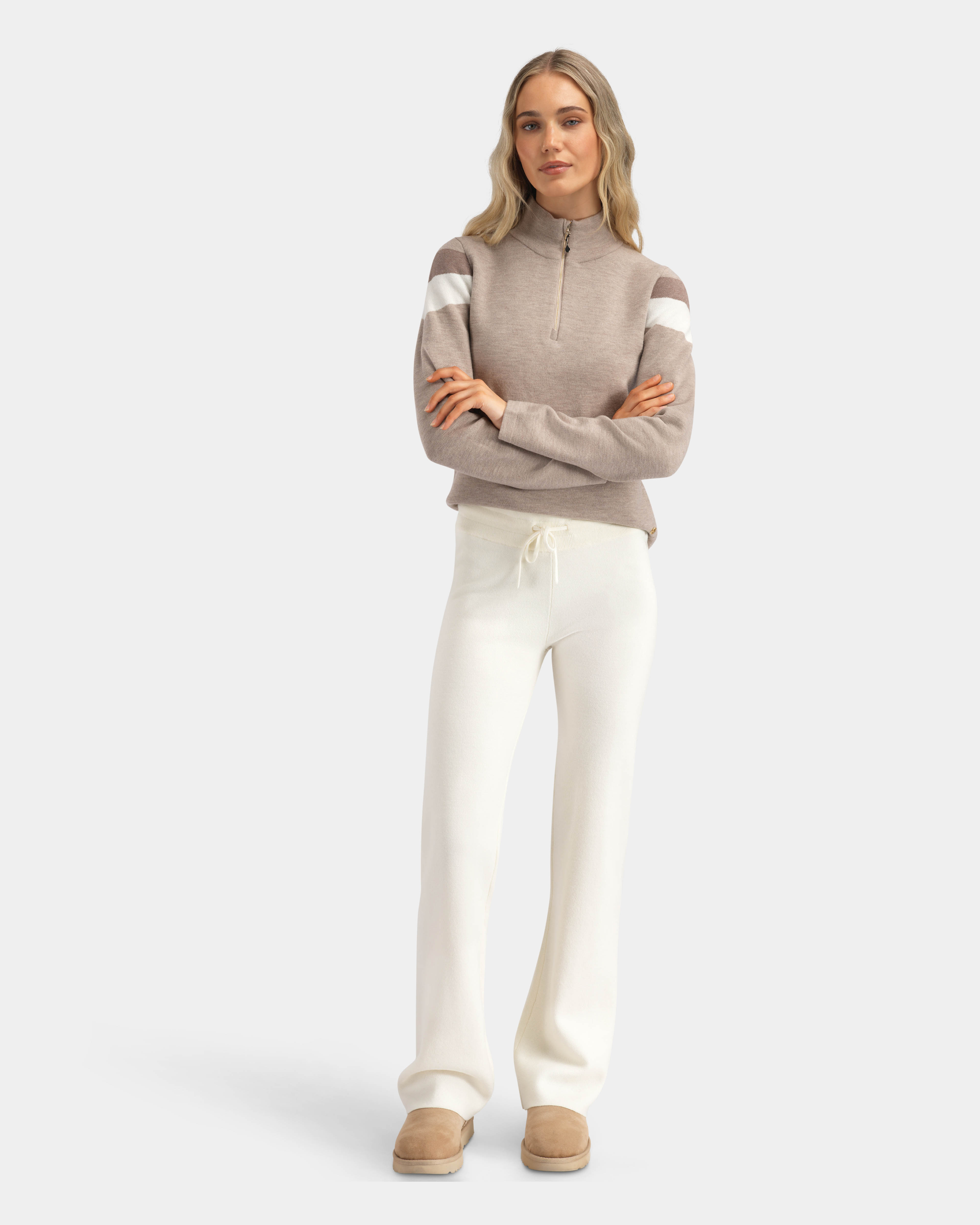 Hemsedal Knitted Pants White Swan