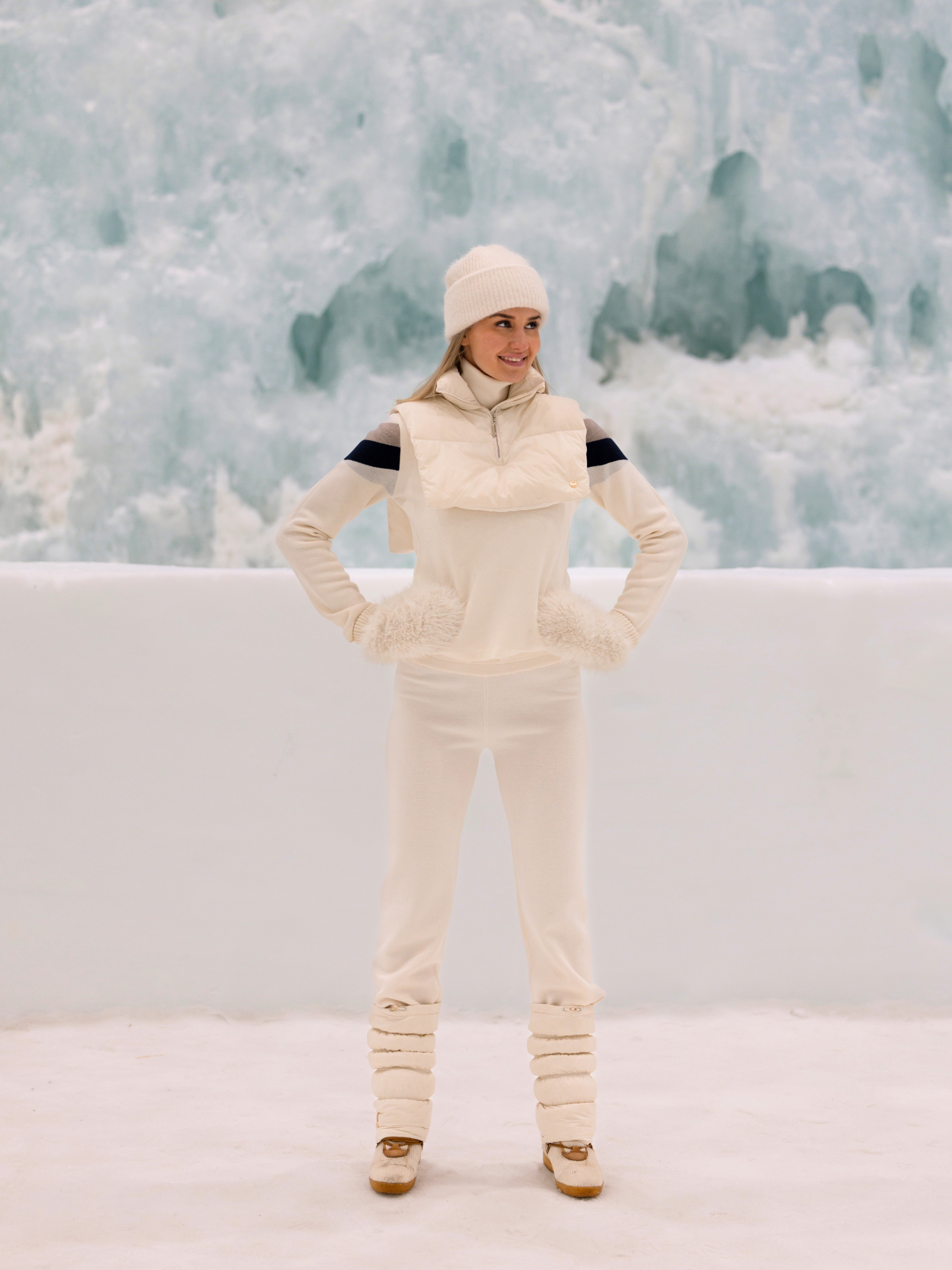 Hemsedal Knitted Pants White Swan