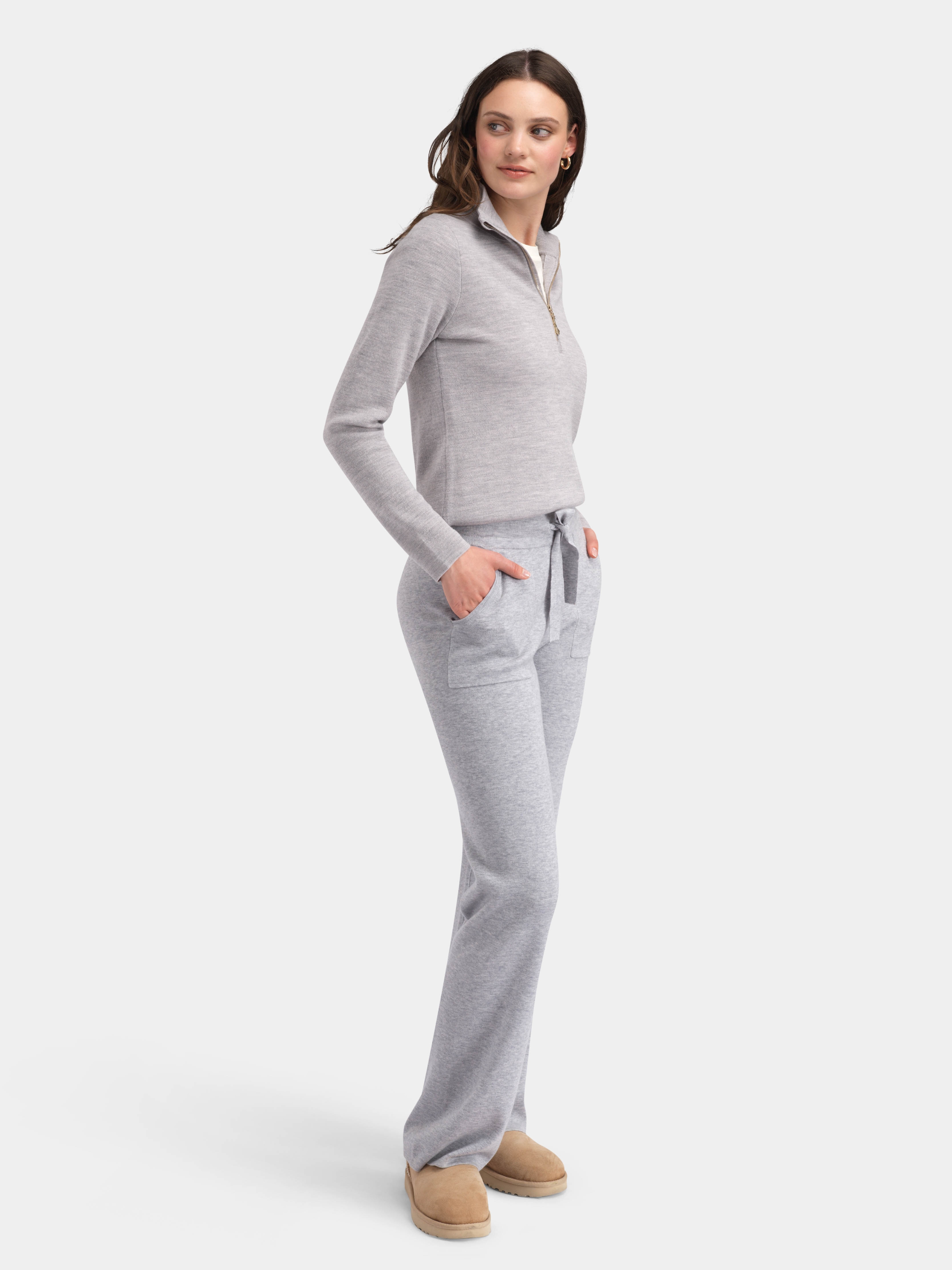Himmeltinden Wool Pants Light Grey Melange