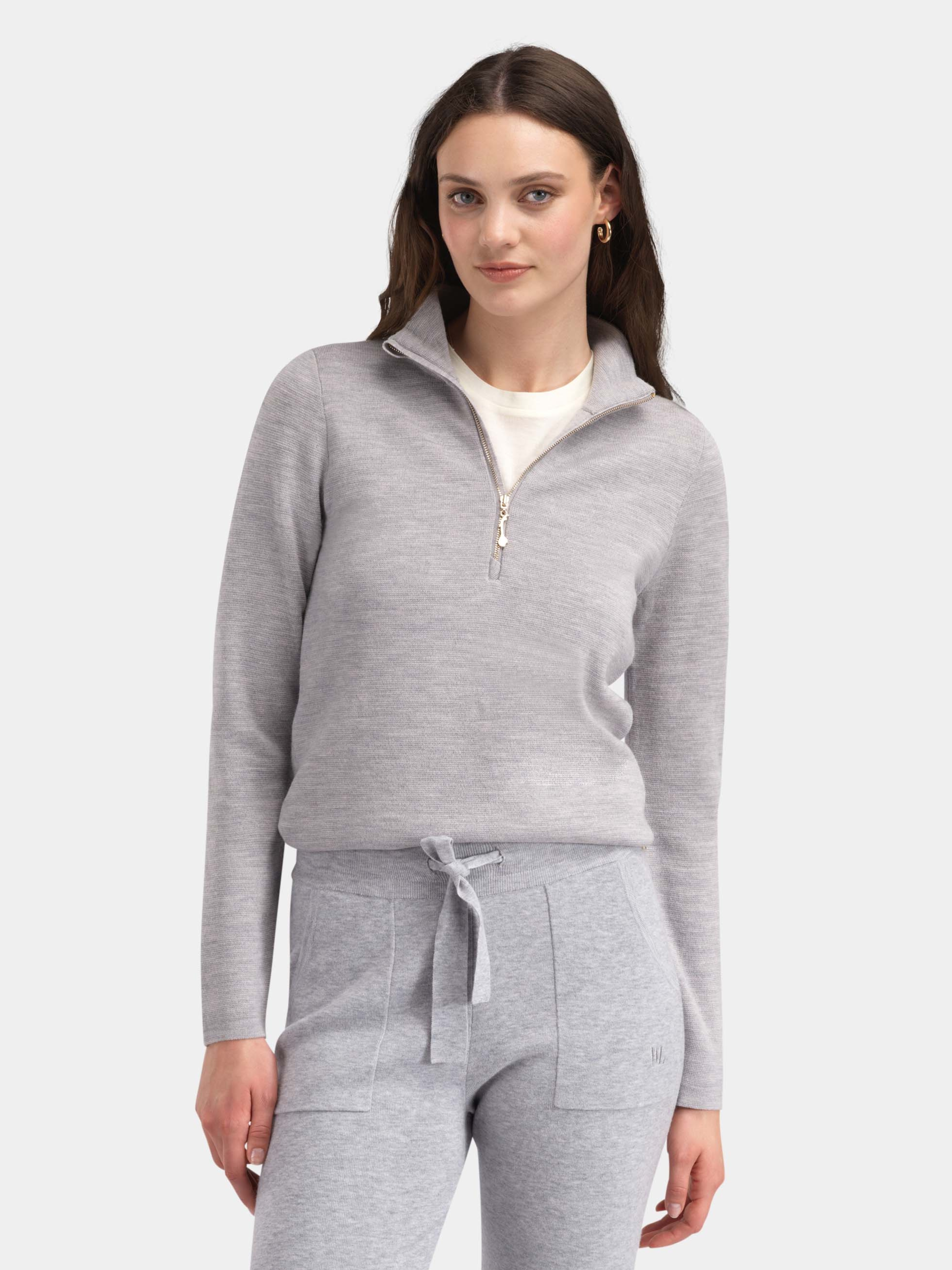Himmeltinden Knitted Top  Light grey melange