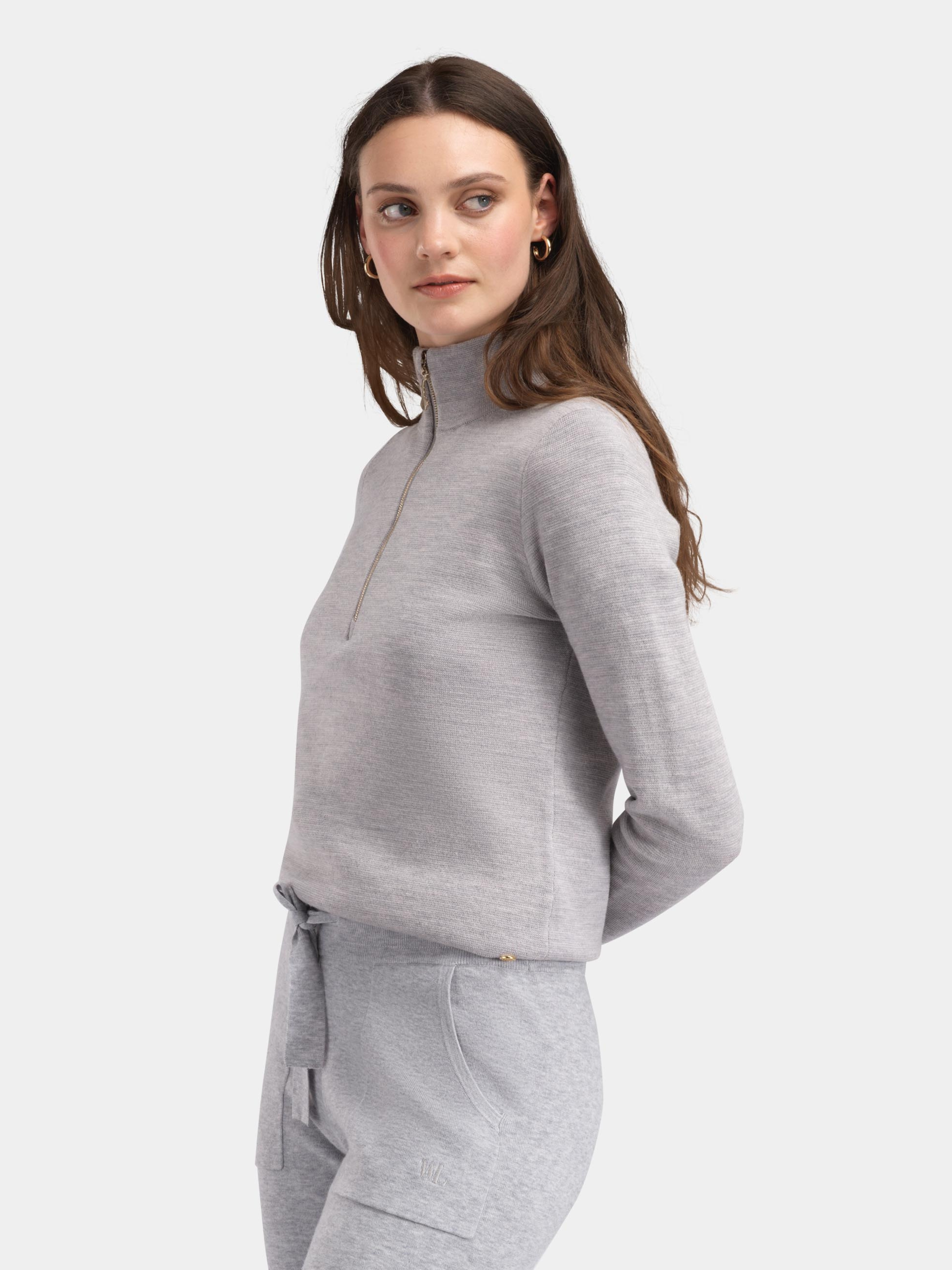 Himmeltinden Knitted Top  Light grey melange