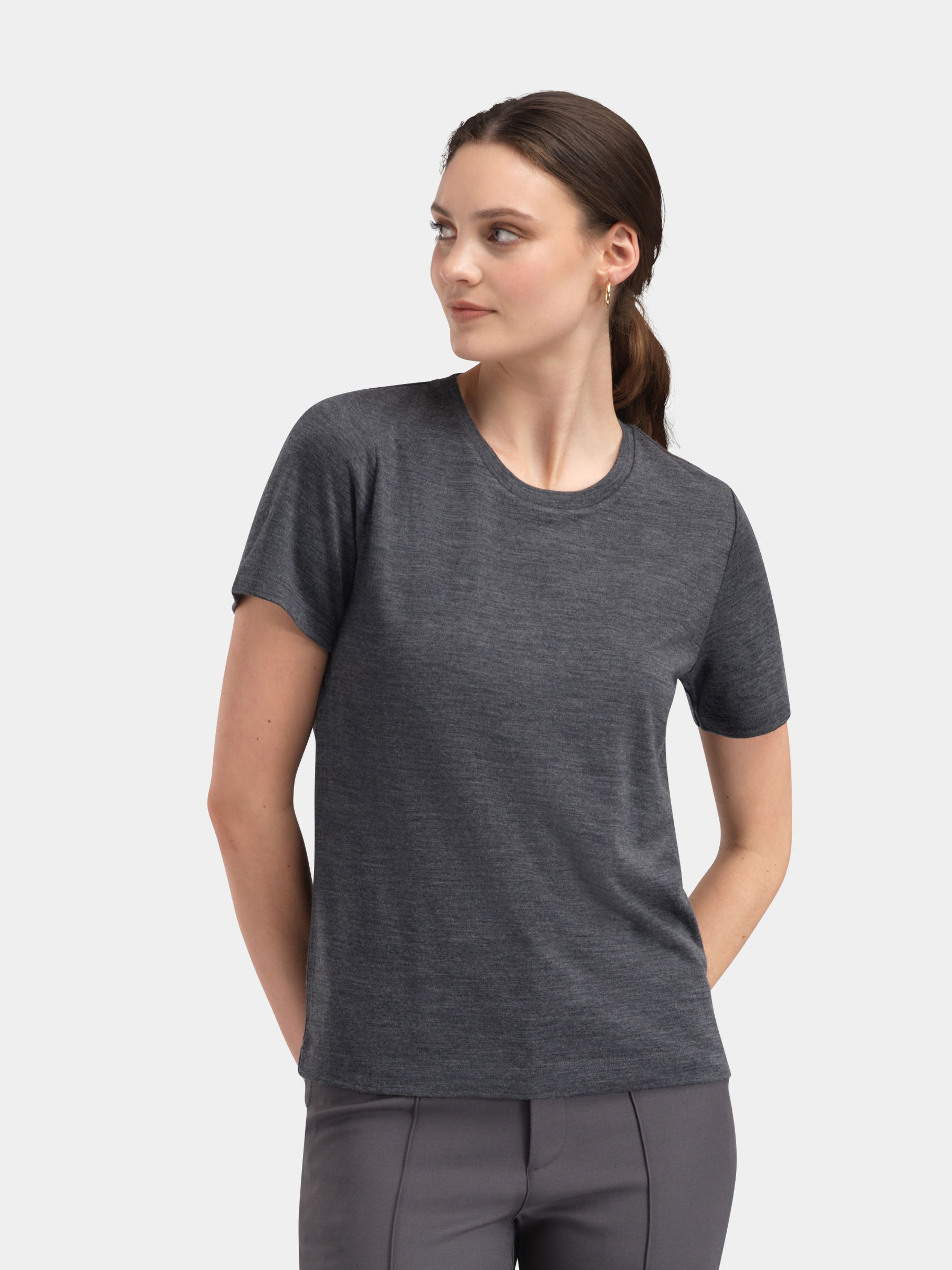 Hoven Ull T-skjorte  Charcoal Grey