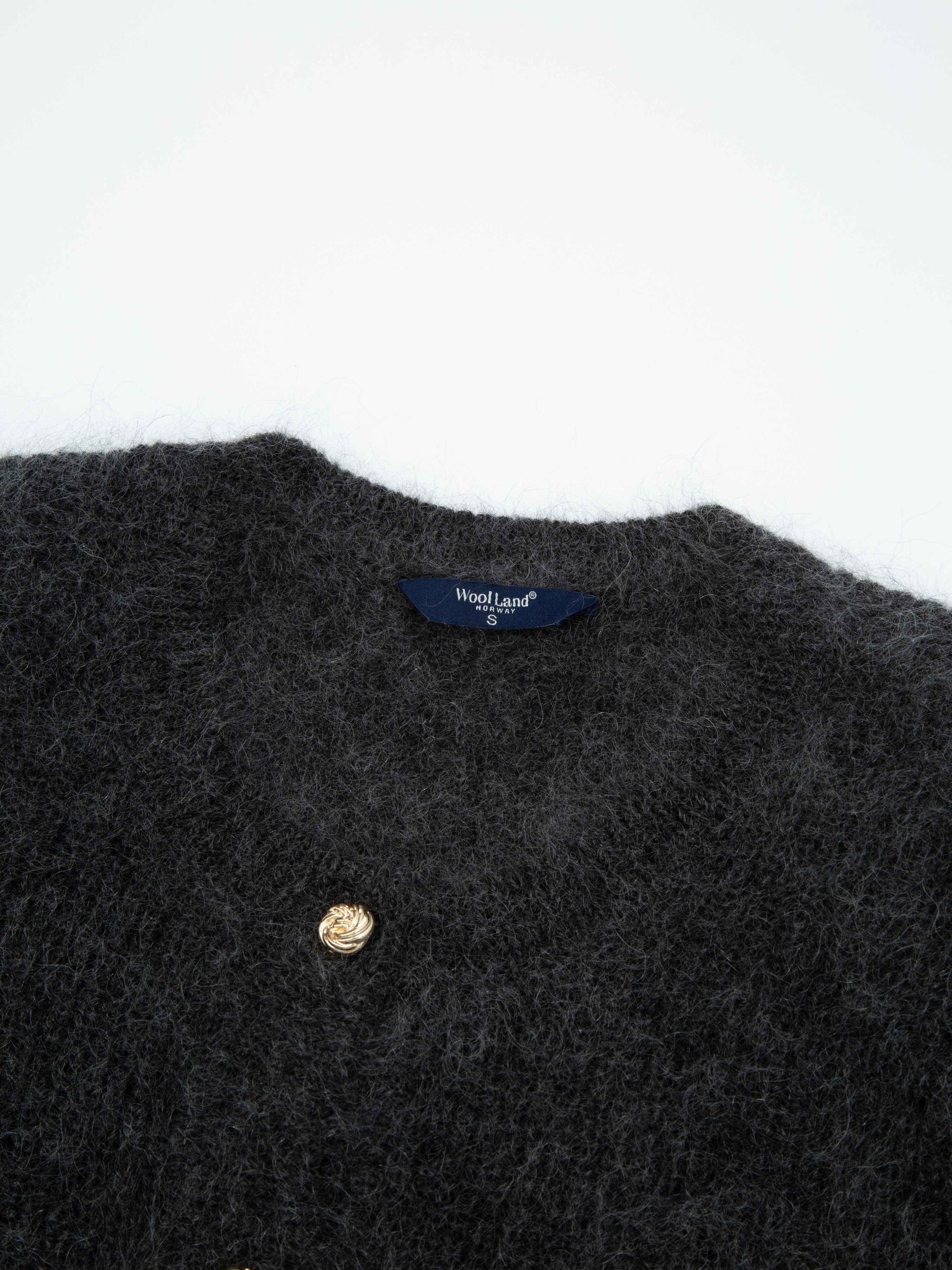 Lista Ull Strikkejakke  Charcoal grey