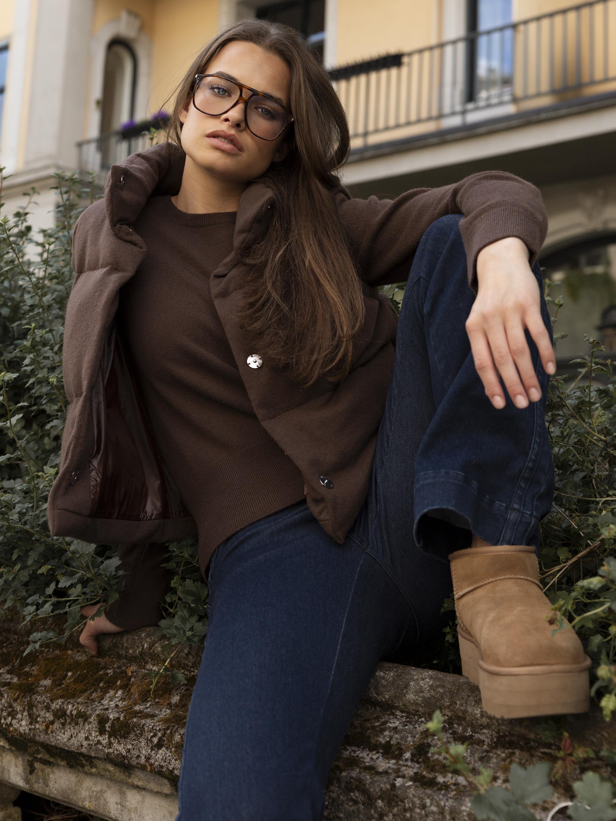 Loftet Kashmir Genser  Coffee