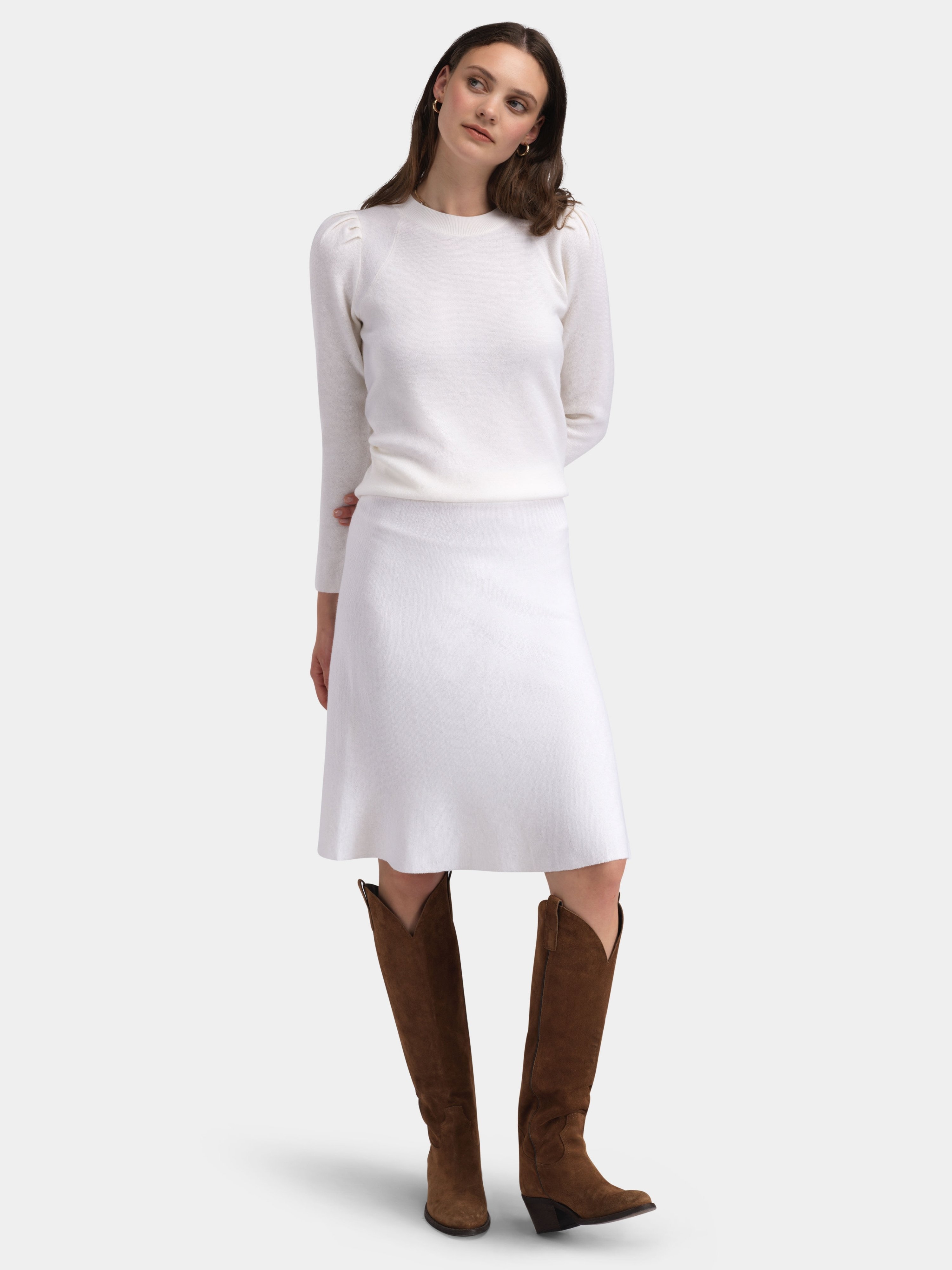 Ramsfjellet Ull Skjørt Cream