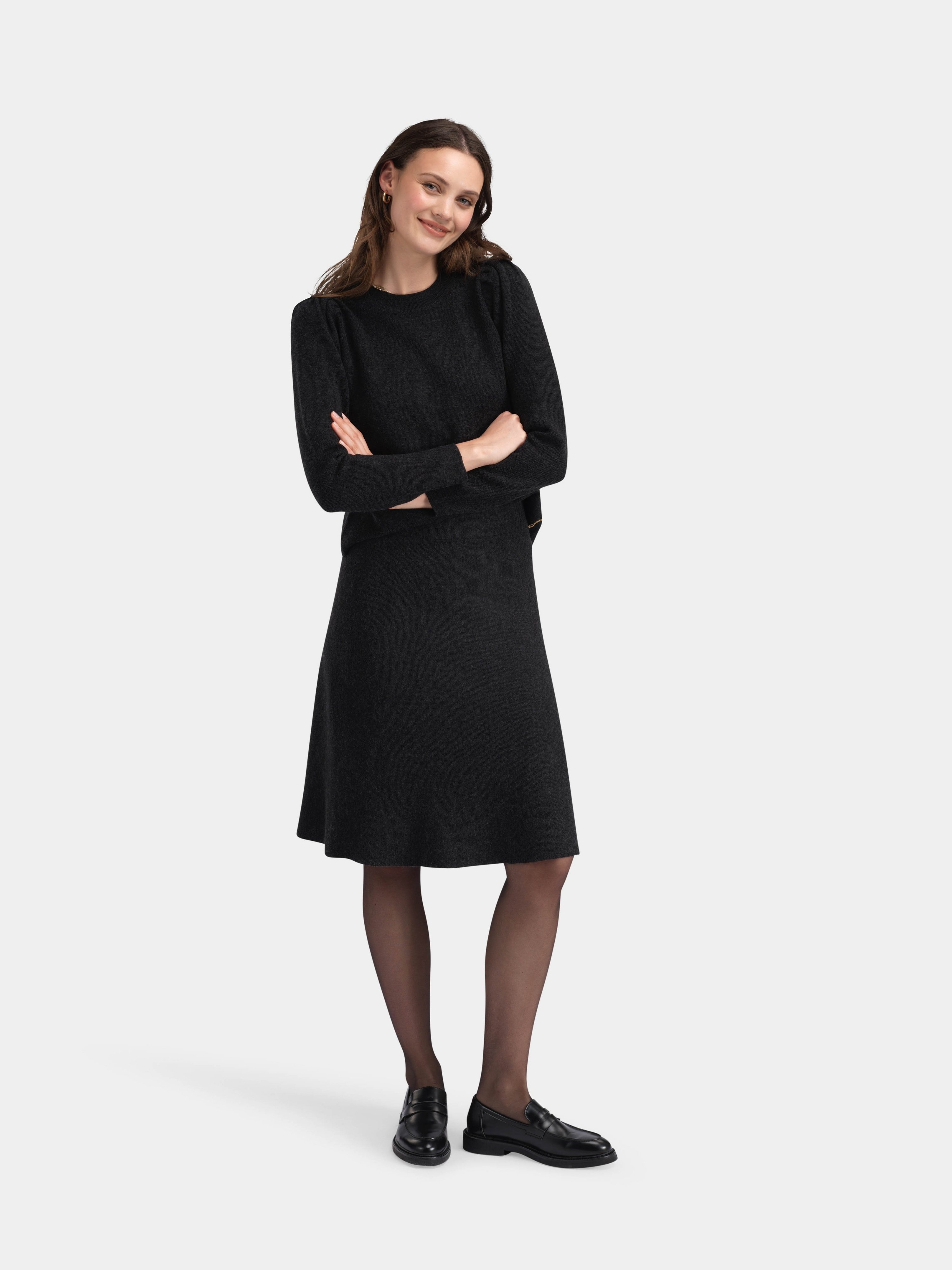 Ramsfjellet Ull Skjørt Charcoal Grey