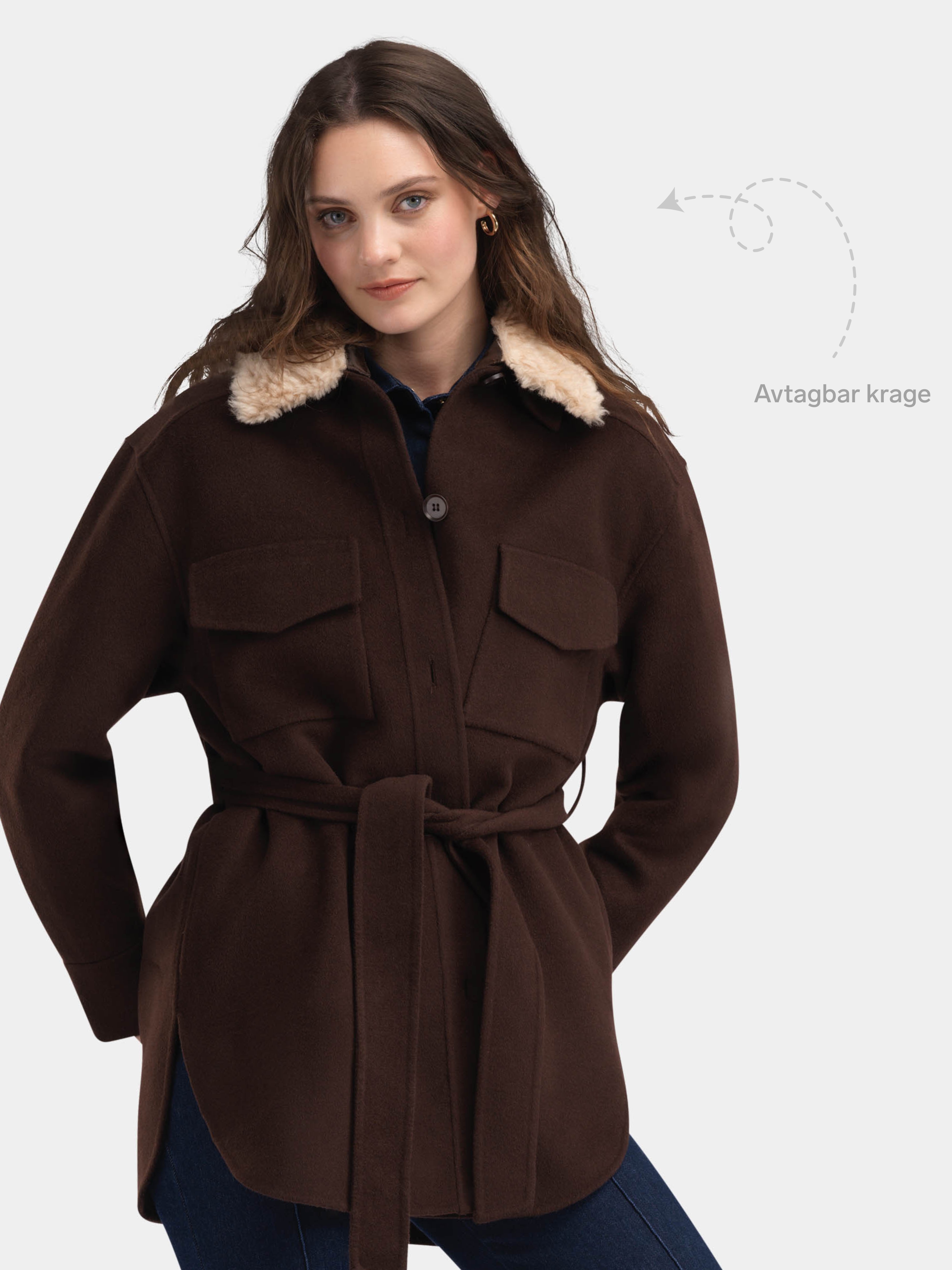 Skålatårnet Wool Jacket  Hot Fudge