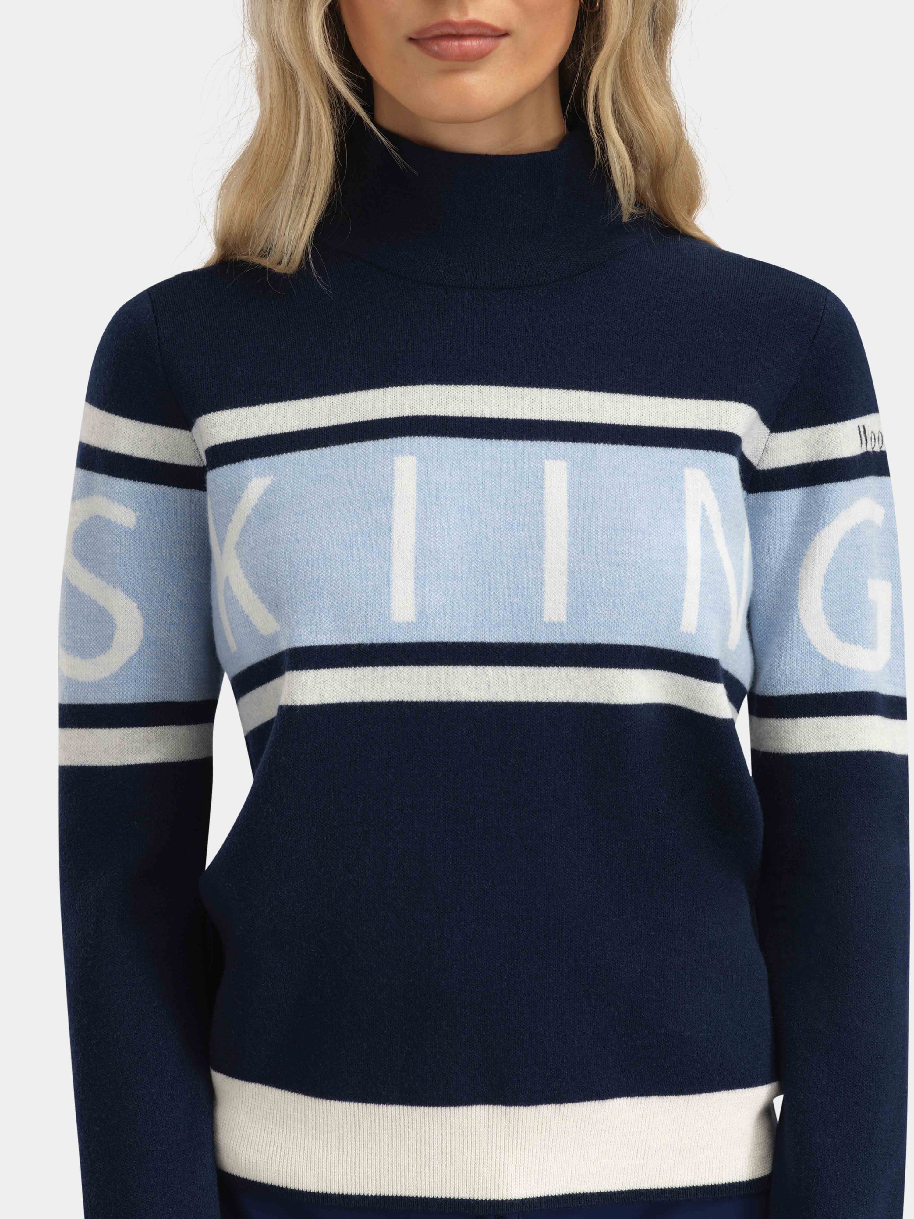 Solsidan Wool Turtleneck  Blue Ink