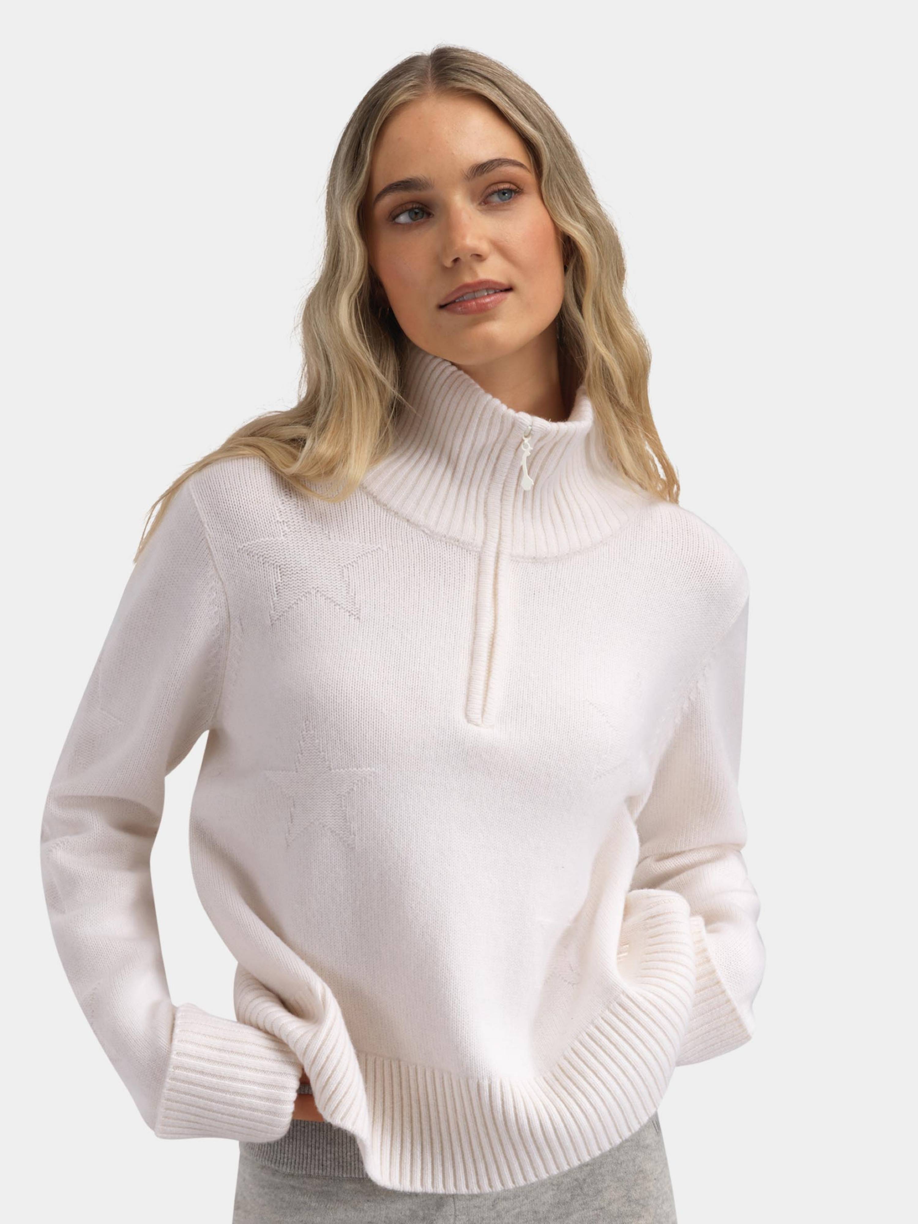 Sørtoppen Cashmere Half-zip Sweater Snow White