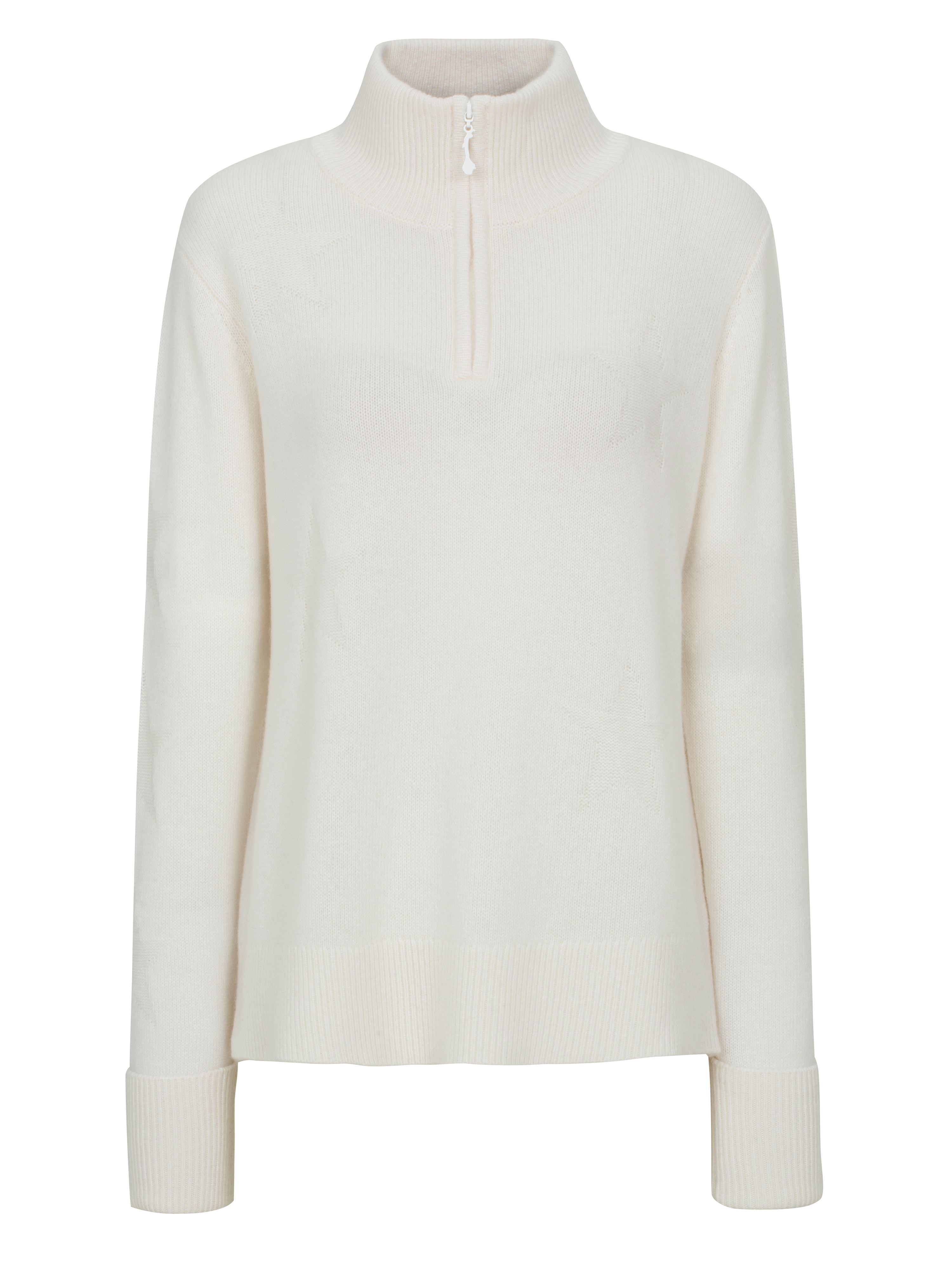 Sørtoppen Cashmere Half-zip Sweater Snow White