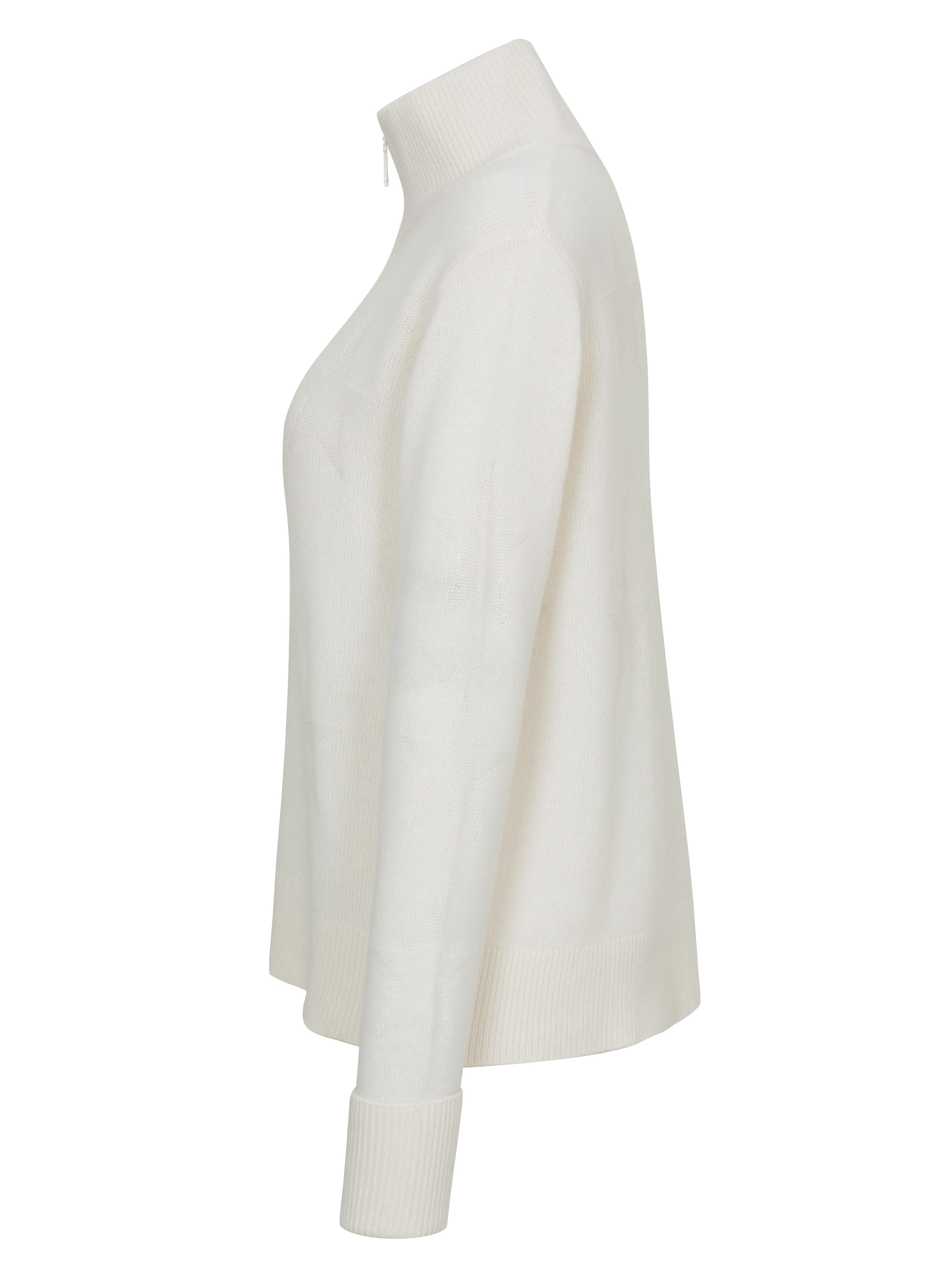 Sørtoppen Cashmere Half-zip Sweater Snow White