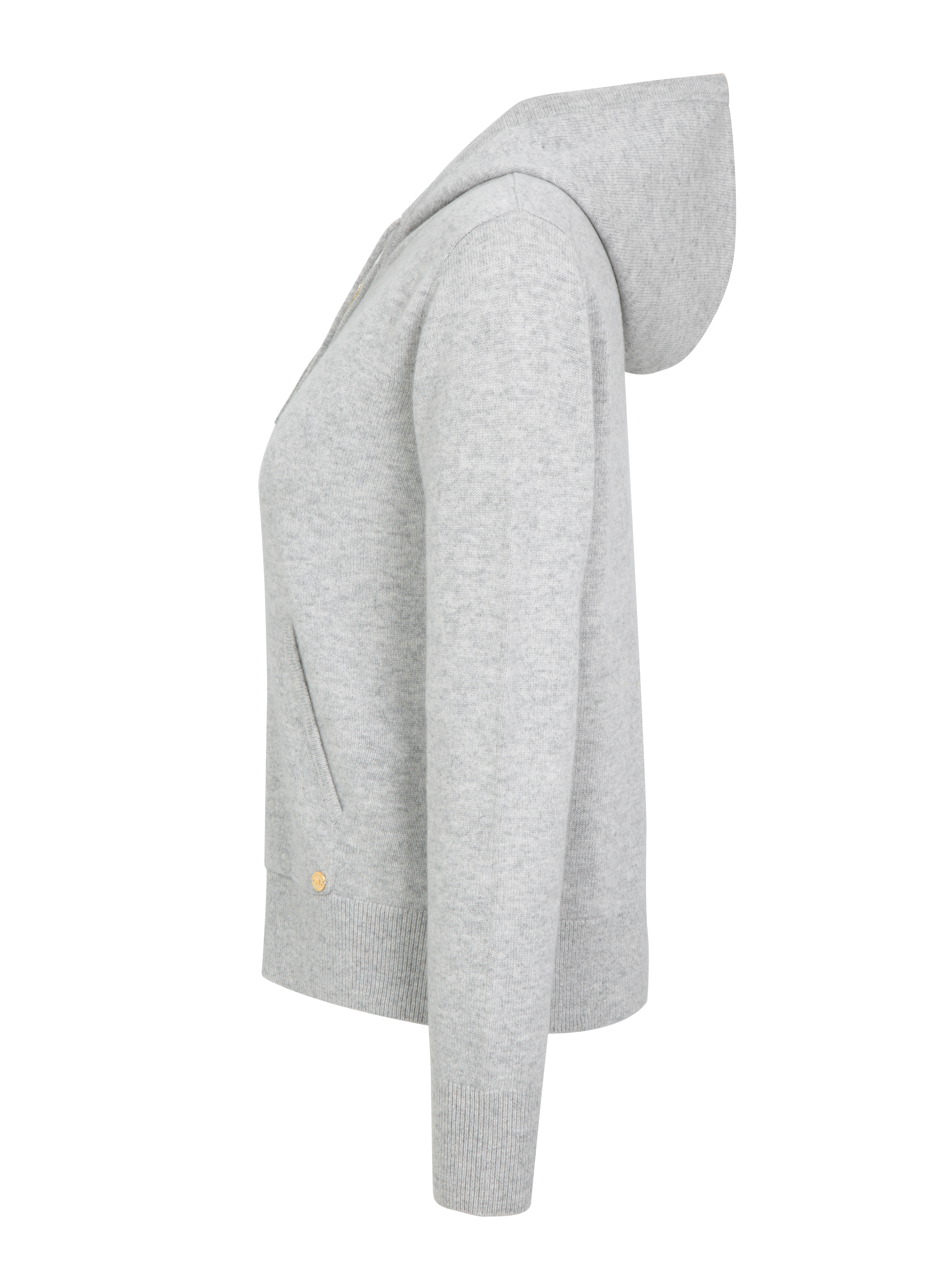 Stortoppen Cashmere Hood Jacket Grey Melange